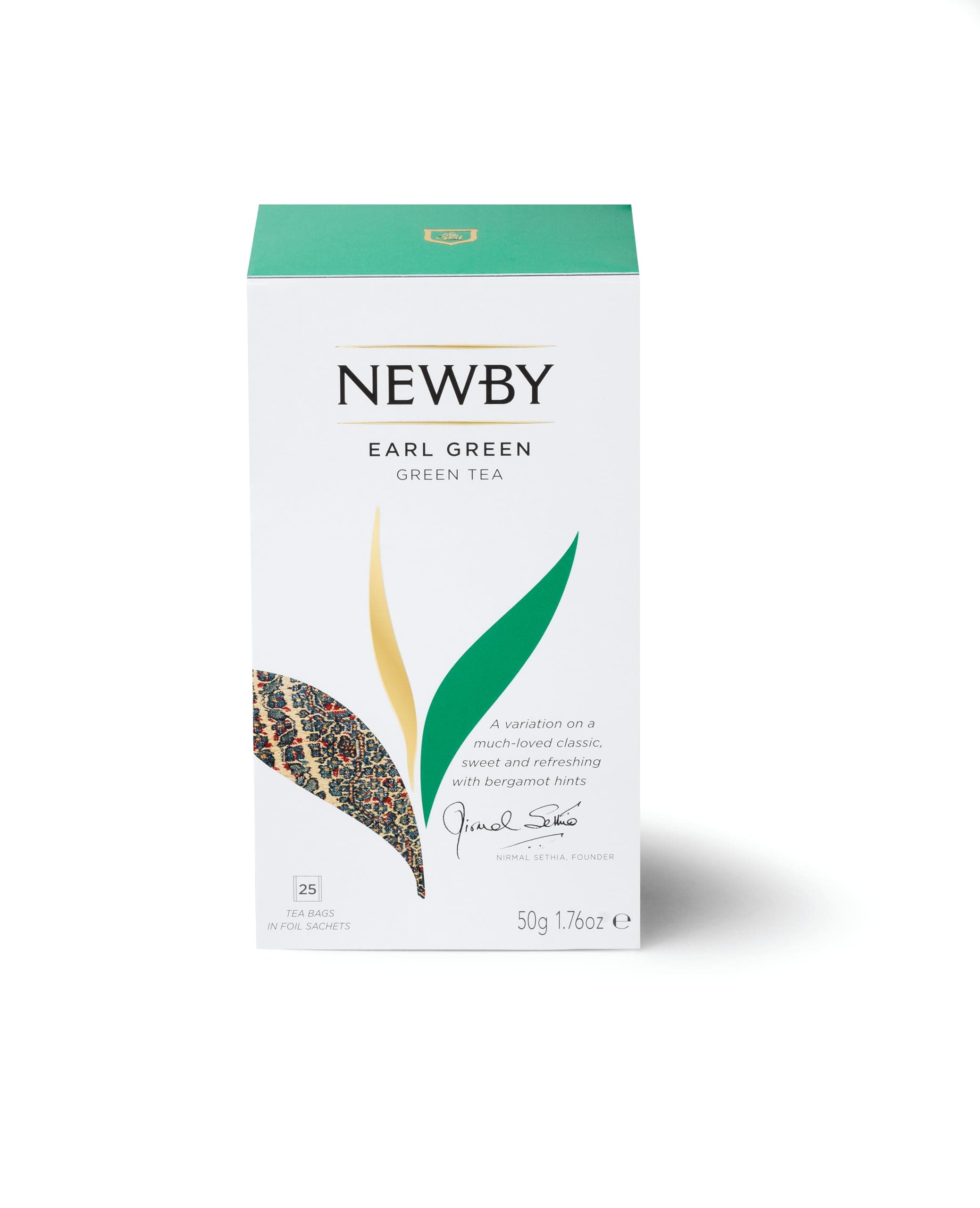Newby Teas Earl Green Tea Bags, Total of 25 tea bags