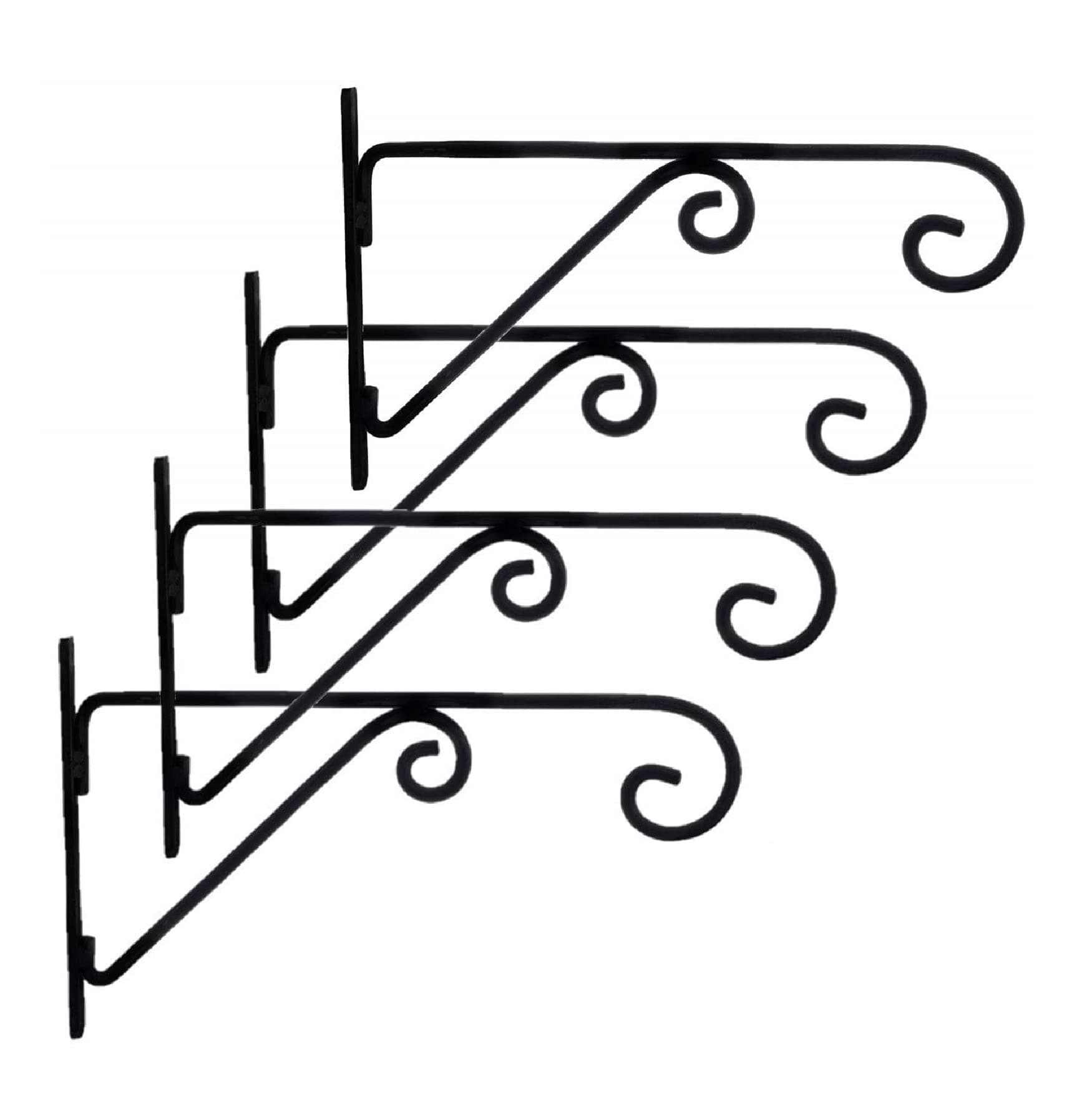 Wall Brackets for Hanging Pots, Home Décor for Hanging, Wall Mounted Planter Stand,Bracket Hanging, Flower Pot Holder Rings Hook Wire Trellis (Set of 4 Pcs) Plant Container Set