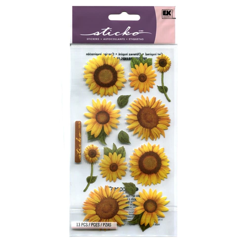 Vellum Stickers - Sunflowers
