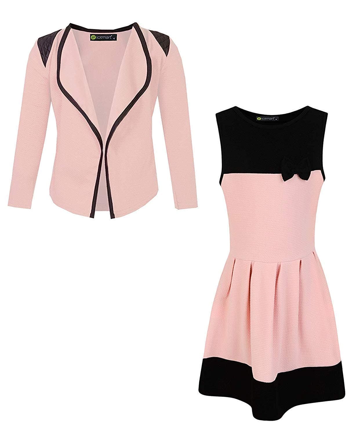 Girls Skater Dress Bundle with Open Front Jacket