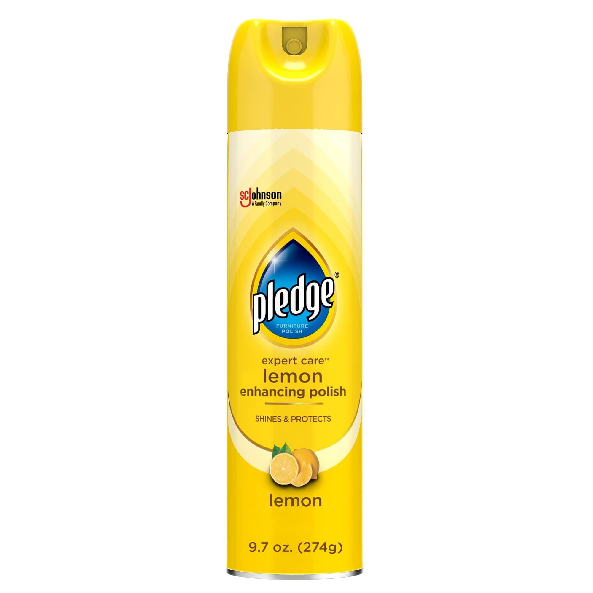 Pledge Enhancing Polish, Furniture & Wood Spray, Lemon Scent, 9.5 Ounce