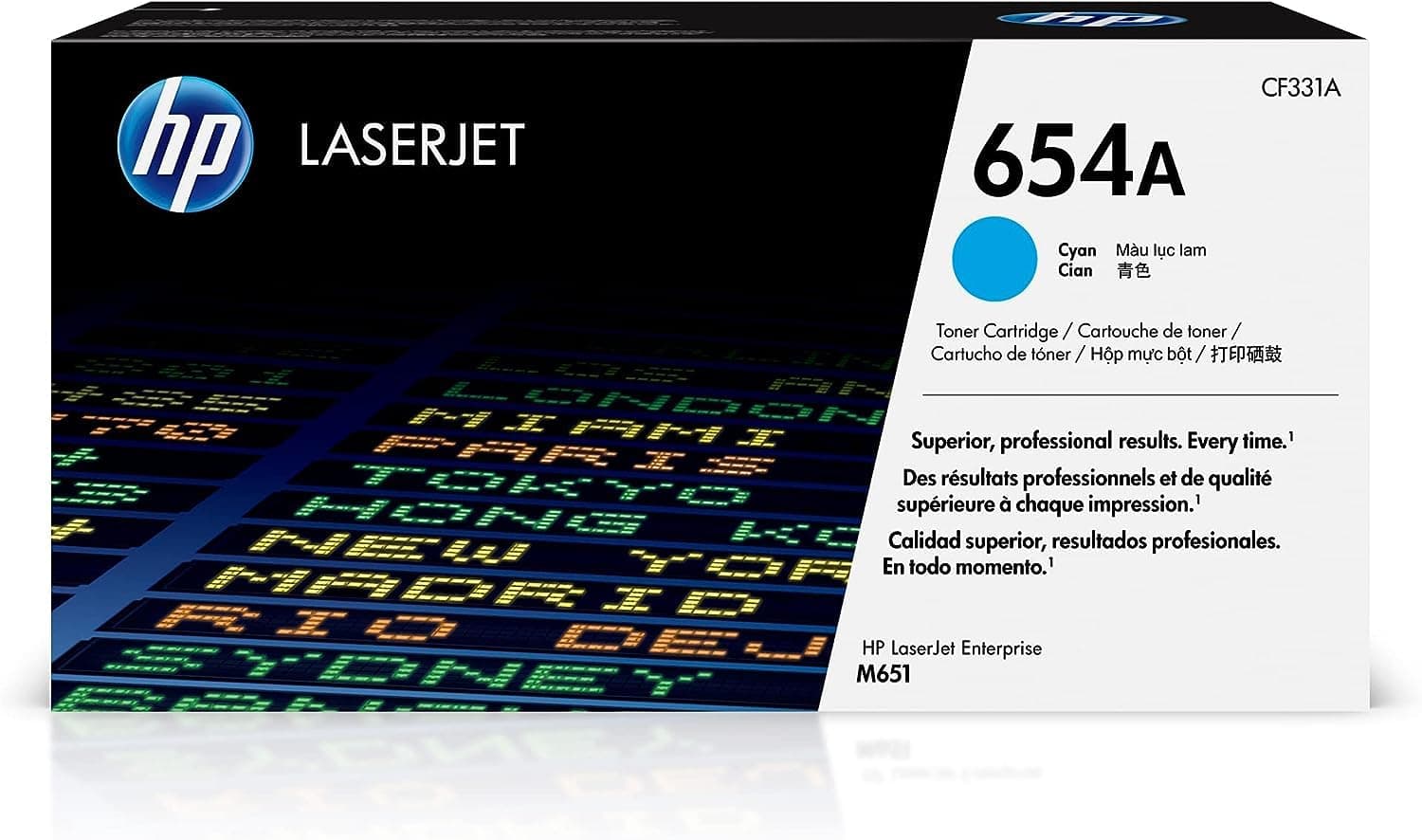 HP CF331A 654A Original LaserJet Toner Cartridge, Cyan, Single Pack