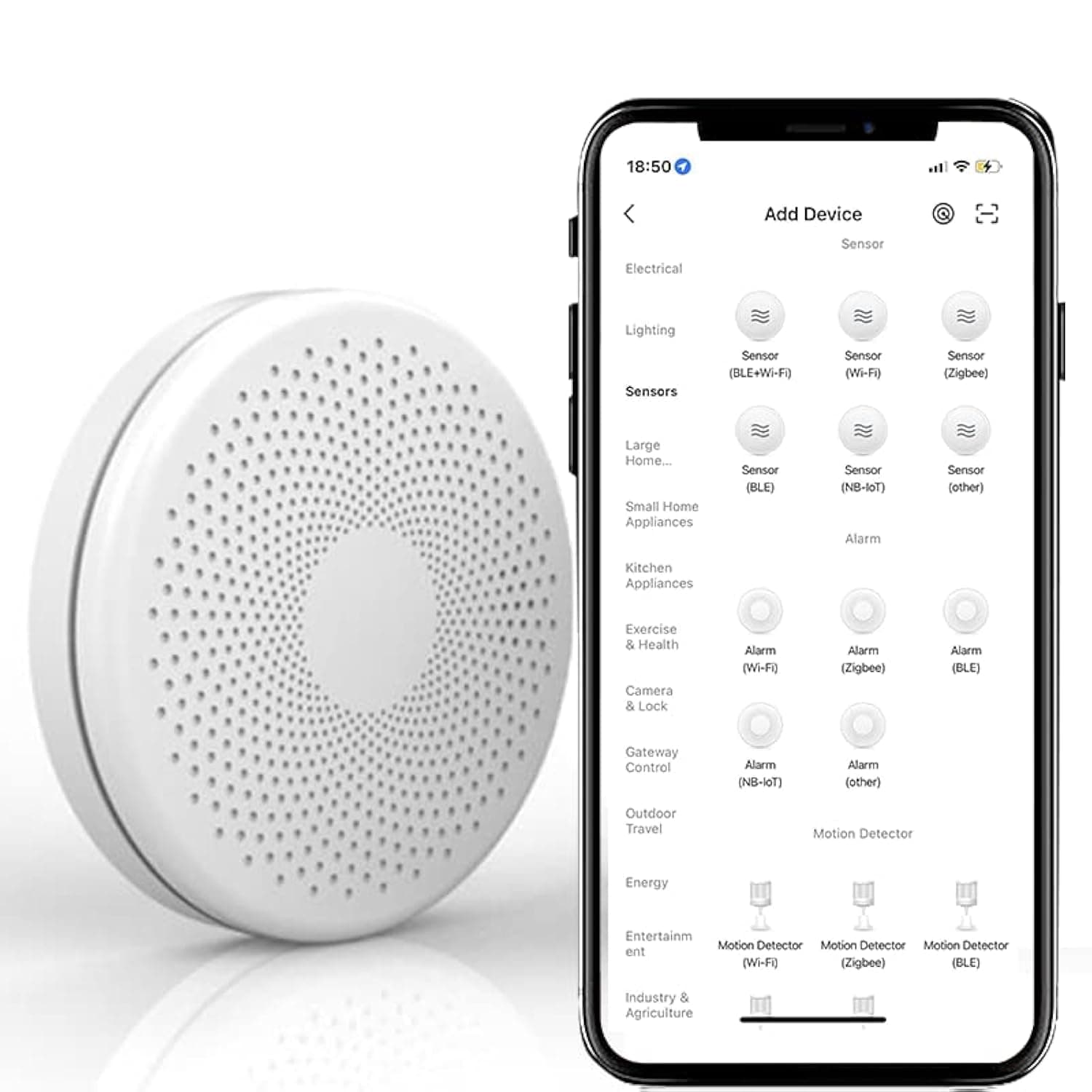 – UanTii Tuya Smart 2 In 1 Carbon Monoxide & Smoke Alarm Fire Alarm Smoke Detector Sensor WiFI Smoke Co Detector for Home Security Works with Smart Life App