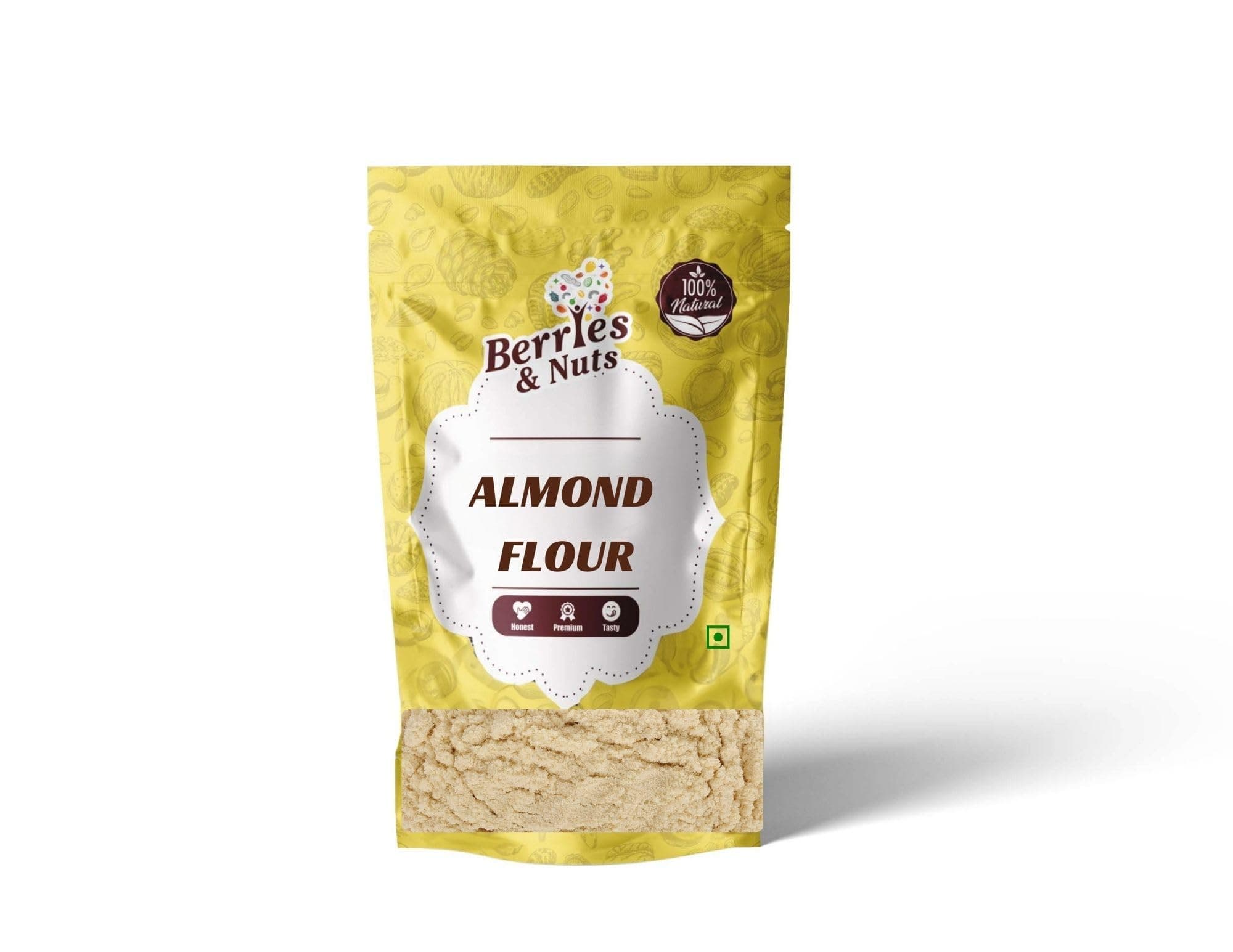 Berries And Nuts Blanch Almond Flour | Badam Powder without Skin, Blanched Almond Powder | 250 Grams