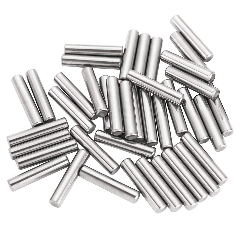 100 Pieces 3 mm x 18 mm Dowel Pin Stainless Steel Shelf Support Pin Metal Fasten Elements by Yesallwas