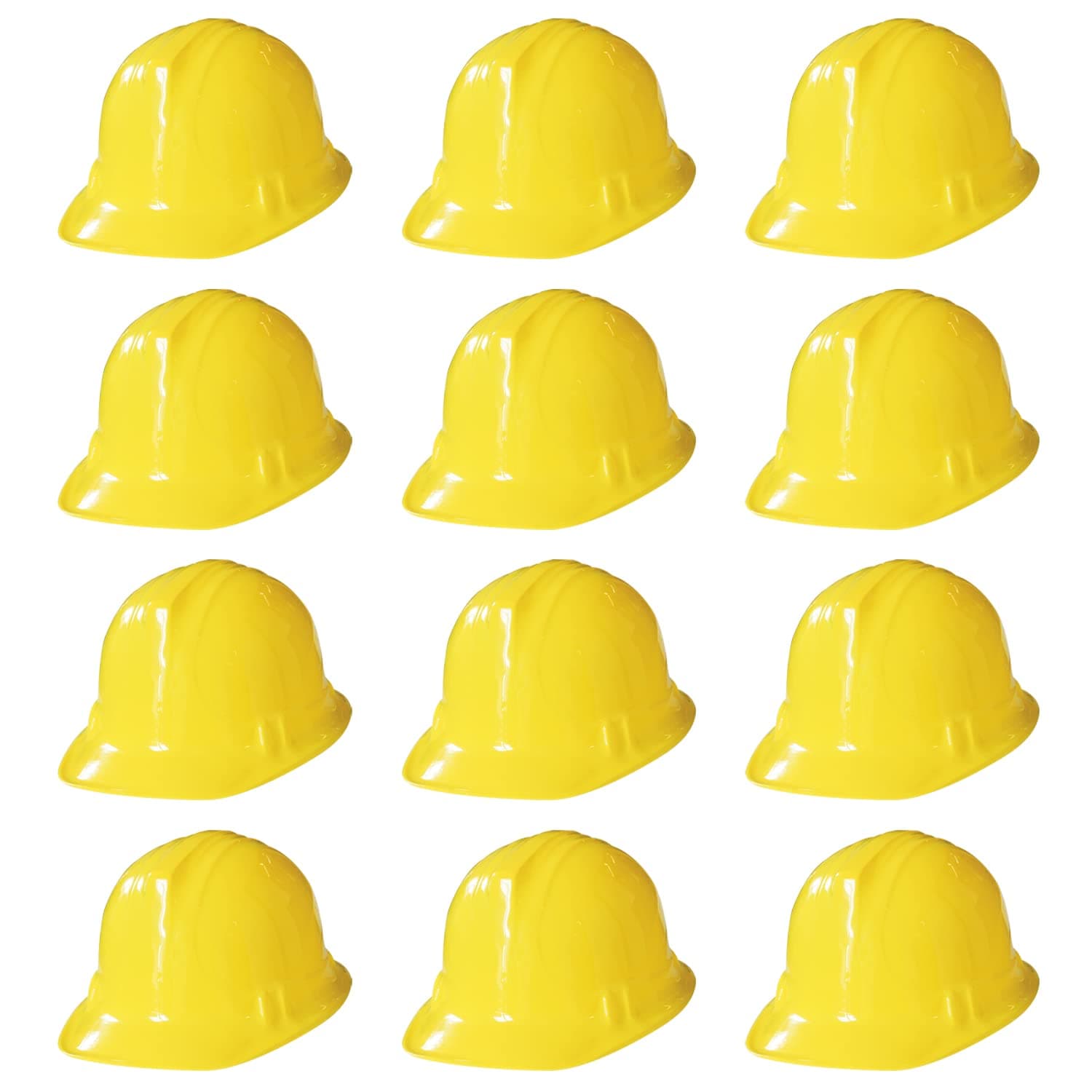 Novelty Place Construction Party Hats Toy, Yellow Soft Plastic Hats for Kids, Construction Party Decoration(Pack of 12/24)