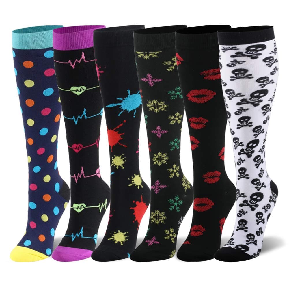 Compression Socks for Women & Men - 20-30mmHg 6/8 Pairs Compression Stockings for Nurse, Pregnancy, Travel