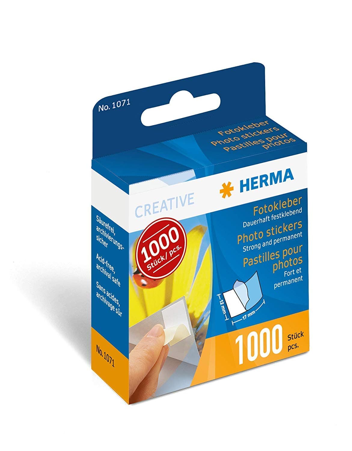 Herma Photo Stickers, 12mm x 17mm, 1000pcs