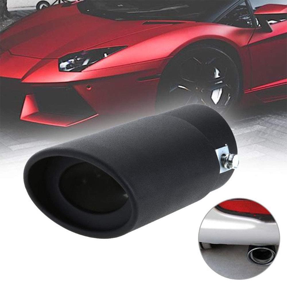 62mm Stainless Steel Exhaust Pipe Trim Car Tip Tail Muffler Tail Throat Black