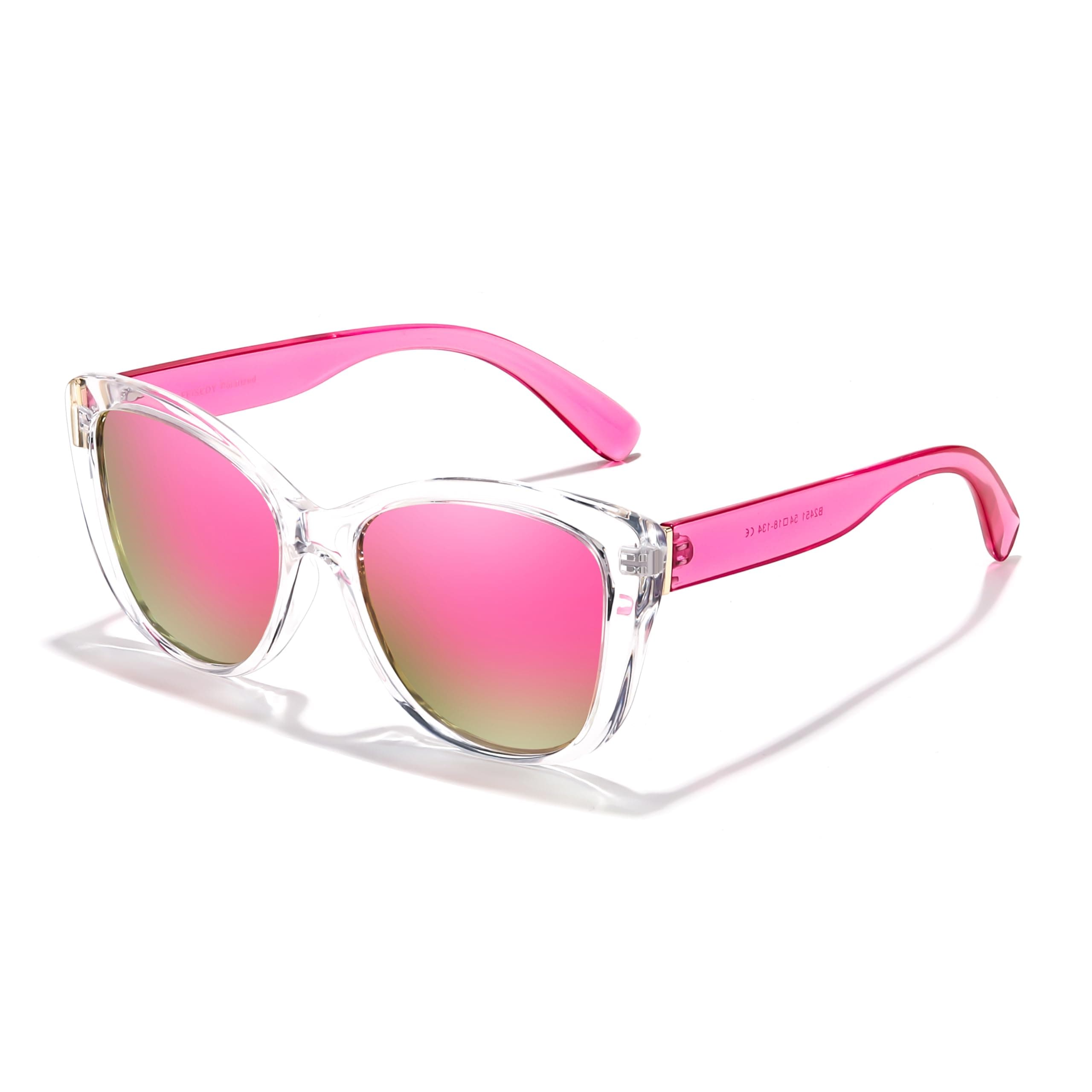 FEISEDY Polarized Sunglasses Womens, Vintage Square Cat Eye Sunglasses Mens B2451