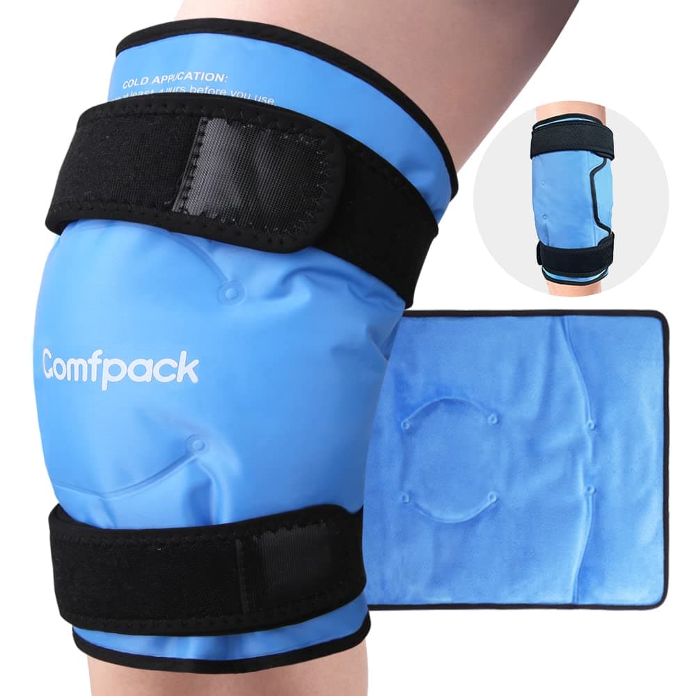 Large Ice Pack for Knee Pain Relief, Flexible Reusable Wrap After Surgery,Cold Pack for Sports Injuries, Swelling, Arthritis, Meniscus Tear,ACL, Pain Relief for Leg, Shoulder, Elbow, Ankle