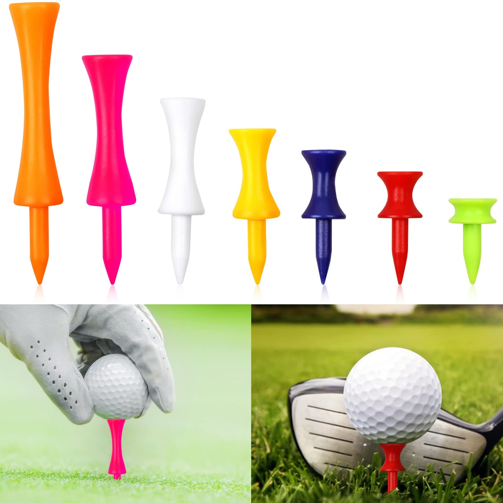 Mixed sizes golf tees