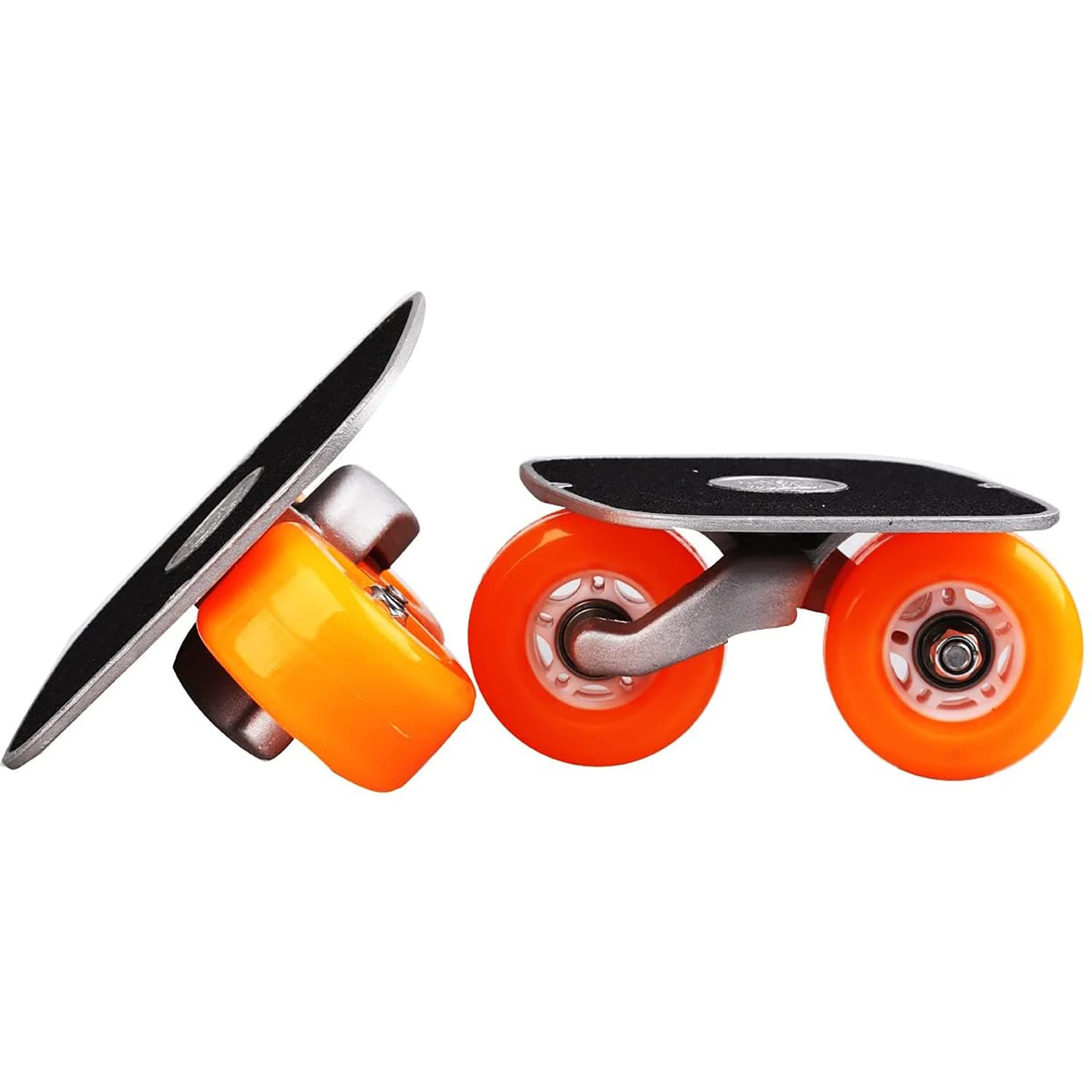 Orange Portable Roller Road Drift Skates Plate Anti-slip Board Aluminum Truck With PU Wheels With ABEC-7 608 Bearings
