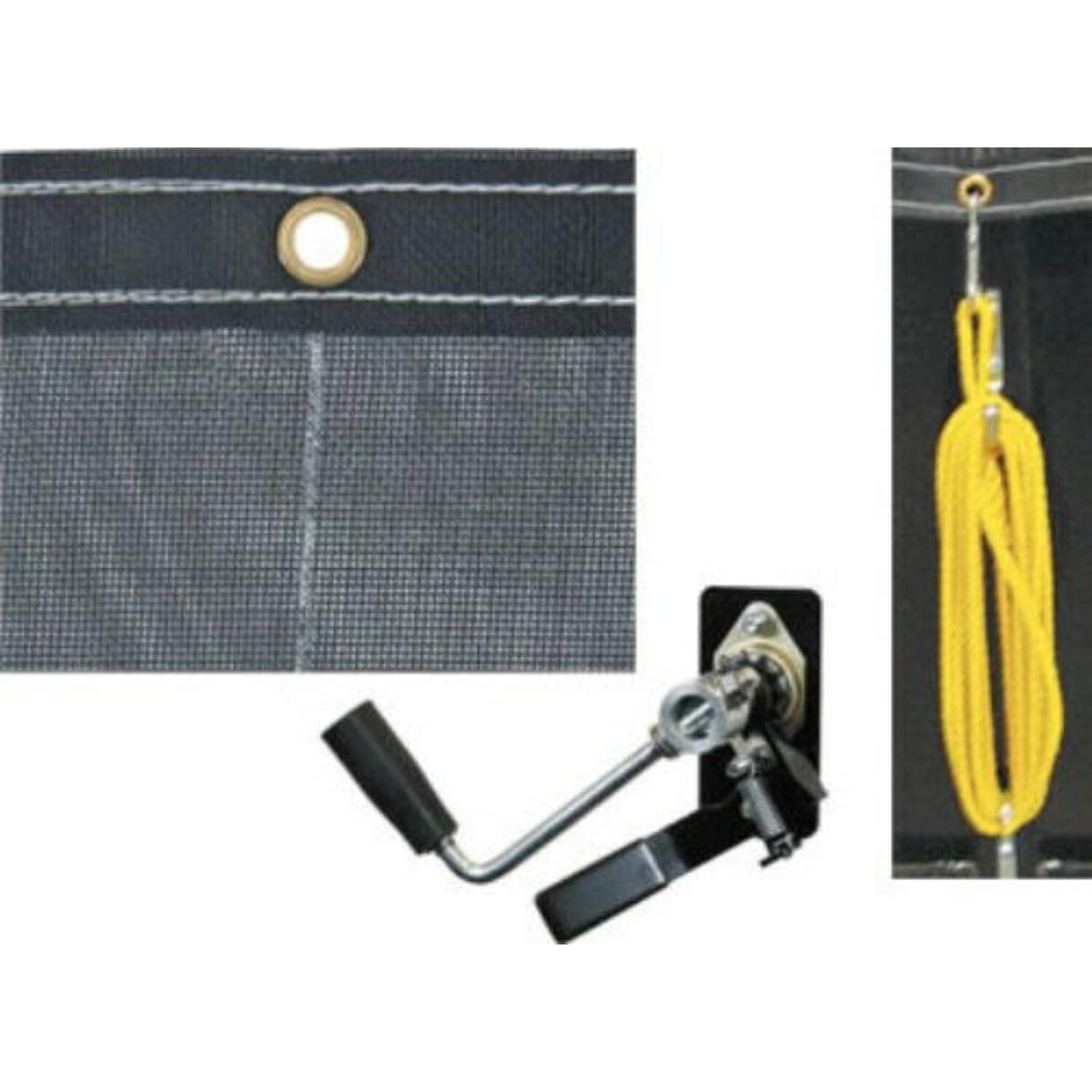 Buyers Products DTR6014 Aluminum Tarp System with Mesh Tarp, 6 x 14 Feet – Dump Body Tarp Kit, Heavy Duty Double-Stitched Hems, Brass Grommets, Telescoping Roller, Complete Hardware Included