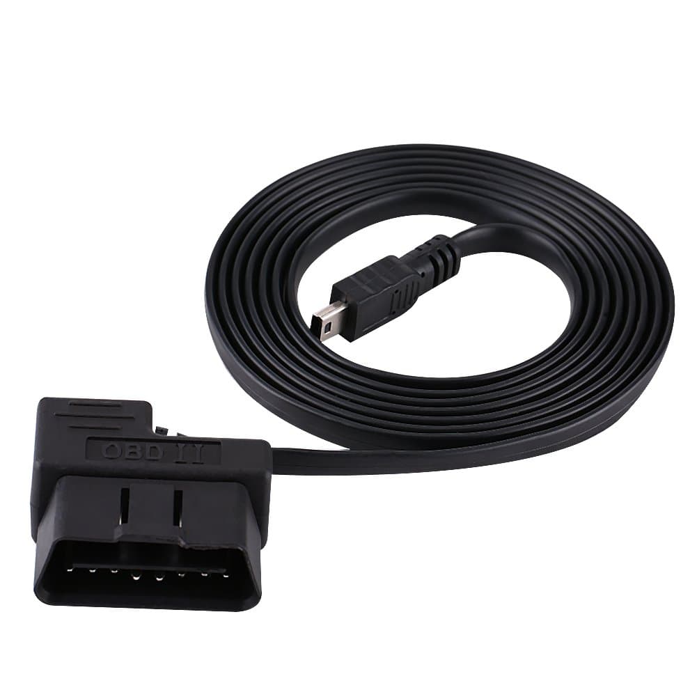 Suuonee OBD2 Diagnostic Cable, 180cm Car OBD-II OBD2 EOBD 16pin Diagnostic Extension Adapter to Mini USB Cable