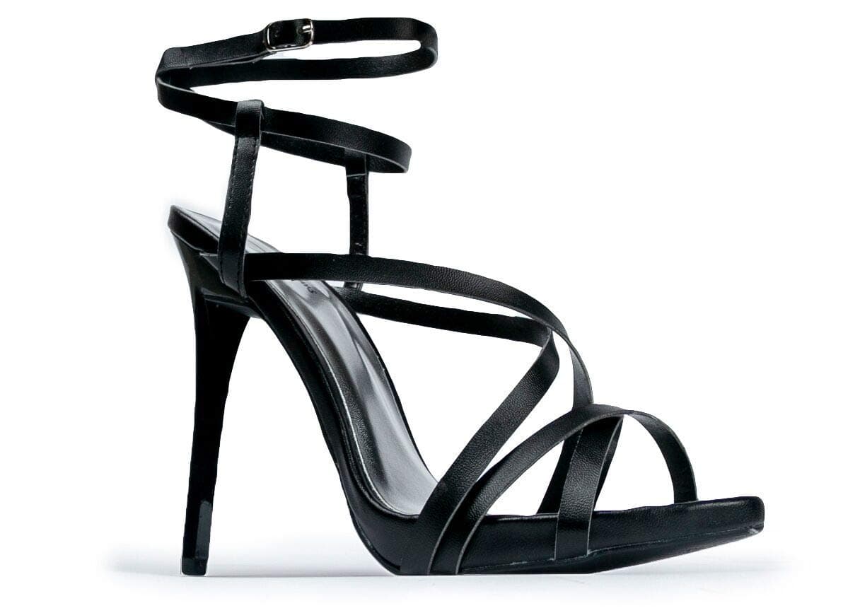 ZOOSHOO Womens Ankle Strap High Heel Sandals - Dress, Wedding, Party Heeled Shiny Pumps - Elegant, Comfortable & Strappy