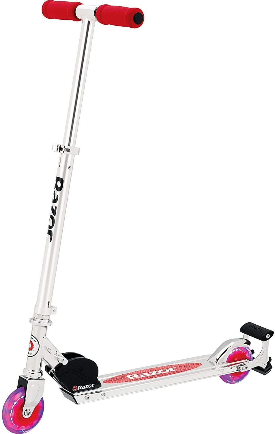 Razor Spark+ Kick Scooter - LED Light-Up Wheels, Spark Bar, Lightweight Aluminum Frame, Foldable, Adjustable Handlebars
