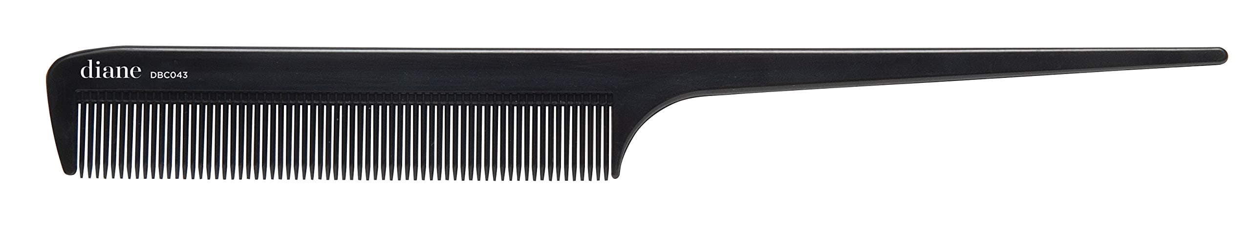 Ionic Rat Tail Comb Anti Static Fine Tooth Comb and Hair Cutting, Styling Tool for Women, Men, Hair Stylists, Barbers with Long Thin Handle, Black, 8 Inches, DBC043, Multi