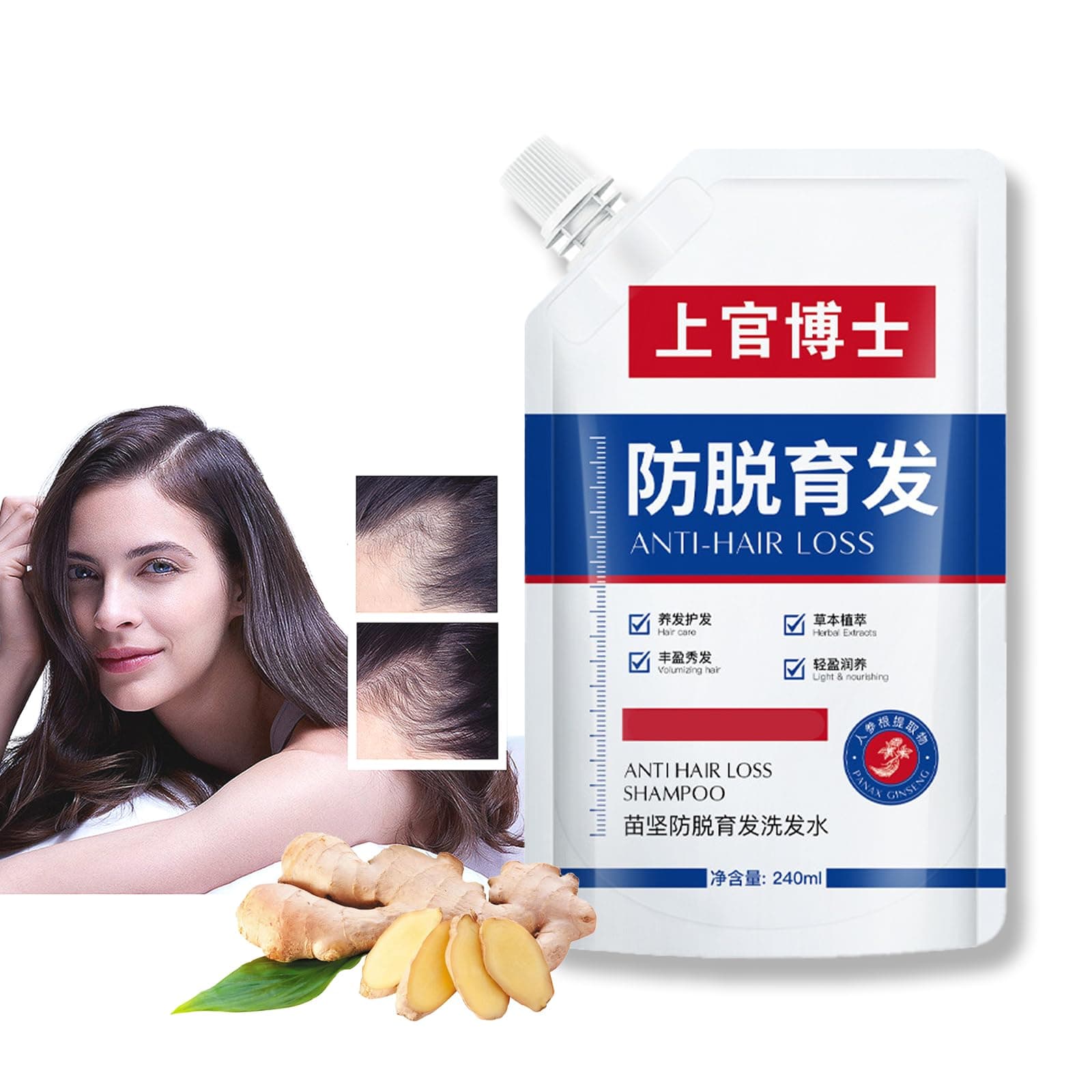 BOTOWI Dr.Shangguan Anti-Hair Loss Shampoo, Consciousney Anti-Hair Loss and Hair Growth Shampoo, Hair Thickening Shampoo, Anti-Hair Loss and Hair Care, Hair Thickening Shampoo for Men & Women (2pcs)