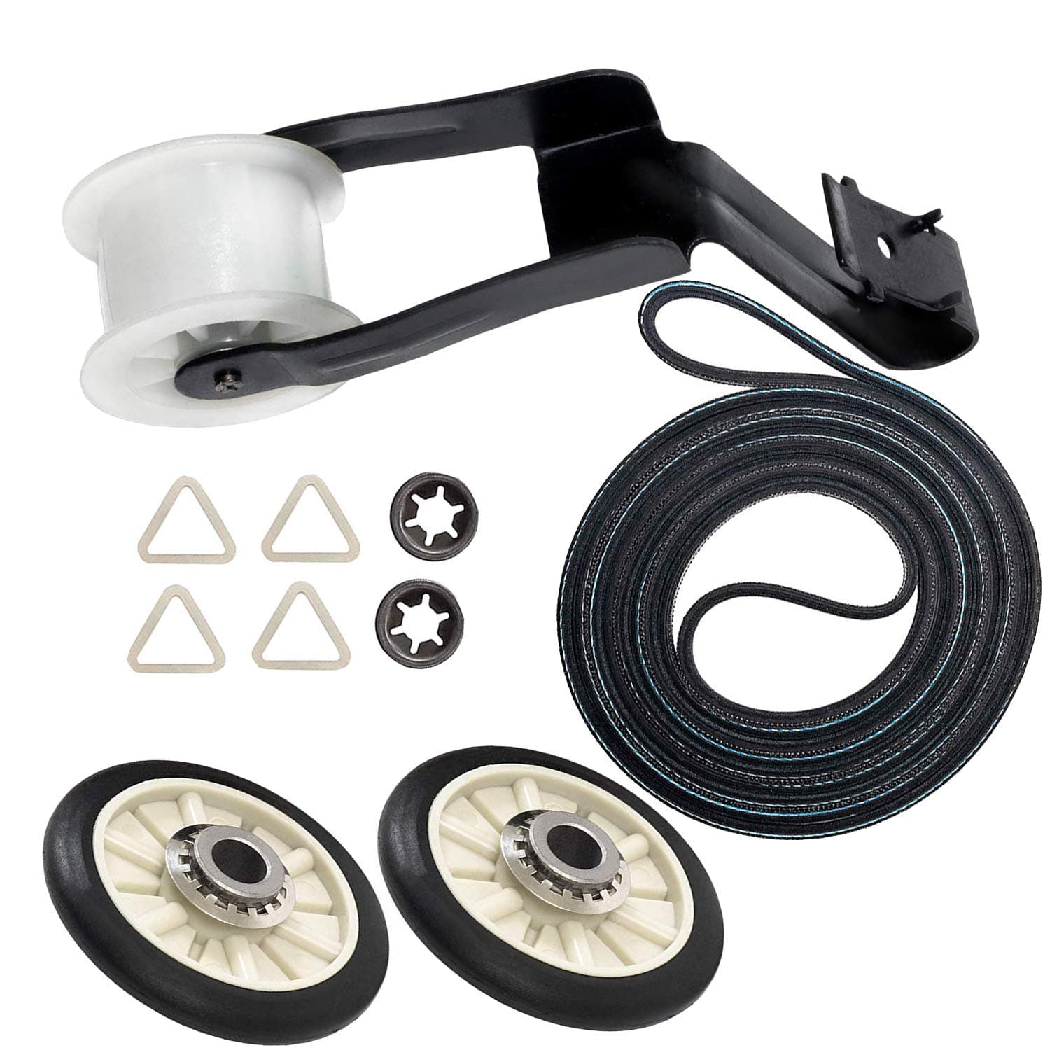 4392065 Dryer Repair Kit With 349241T Drum Roller Kit, 691366 Idler Pulley, 341241 Belt: Exact fit for Whirlpool & Kenmore Dryers: - Replaces part numberAP3131942, AP3098345, AP6010582, WP691366
