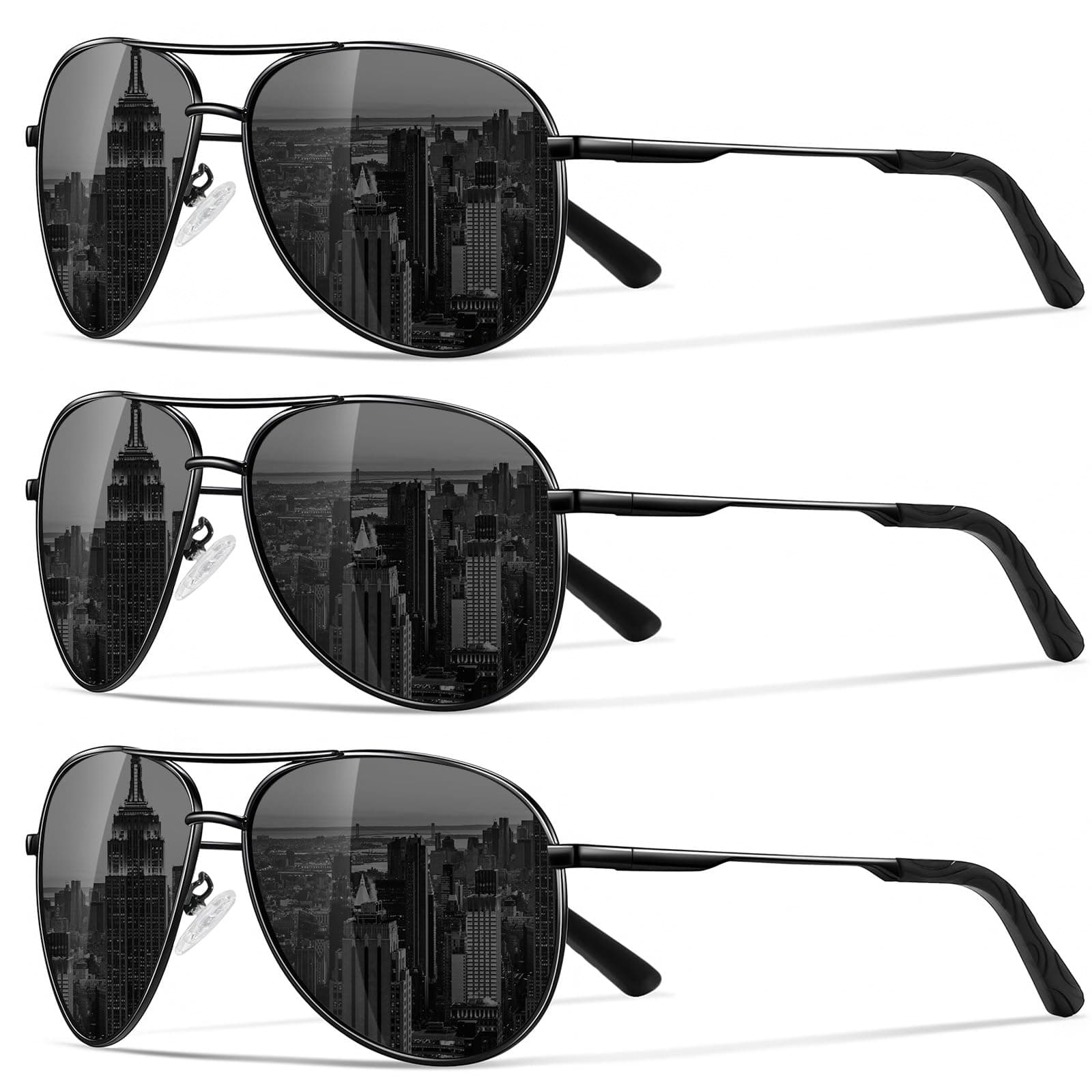 Polarized Aviator Sunglasses for Men Women- Classic Sun Glasses for Driving Fishing with UV Protection