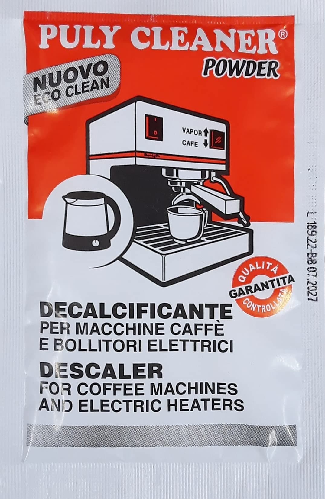 Puly Cleaner Descaler Espresso Coffee Machine 25g Sachet (Pack of 10)
