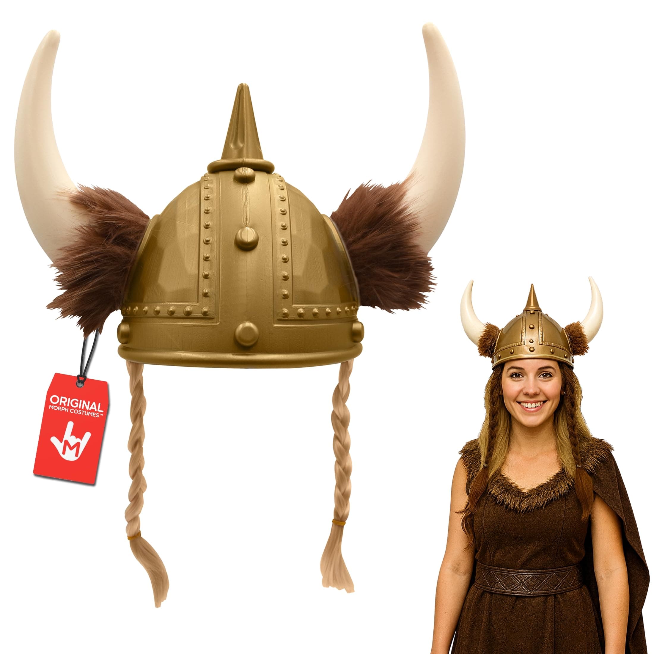 Nicky Bigs Novelties Viking Helmet Horns, Viking Hat with Vikings Accessories Women - Medieval Helmet, Vikings Costume Men