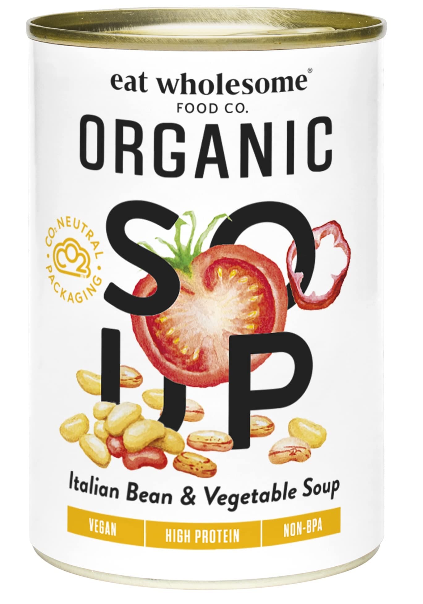Organic Tuscan Bean & Vegetable Soup, 400g (Pack of 12) - 100% Natural Ingredients, No Added Sugar, Ready in 5 Minutes, Vegan, Non-BPA Lining