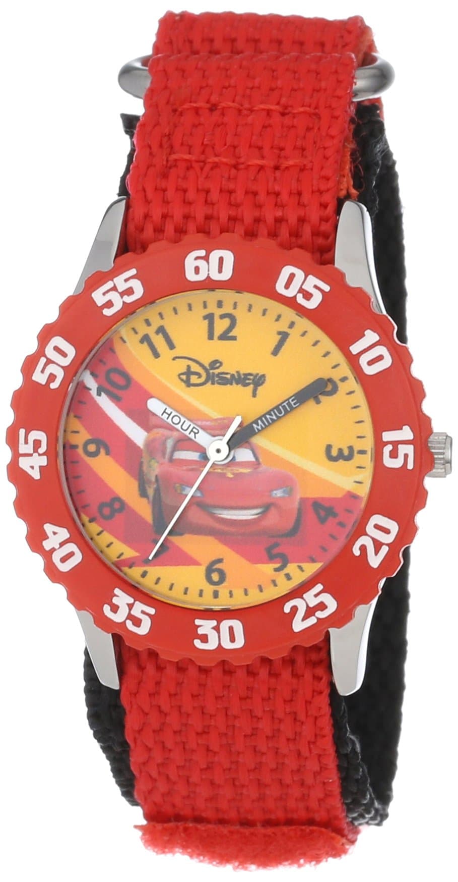 Lightning McQueen Watch for Boys – Cars Analog Watch for Kids 3-5, Toddler, Boys – Black Bezel, Nylon Strap – Fun and Stylish Cars Watches Featuring Lightning McQueen Toddlers and Young Kids