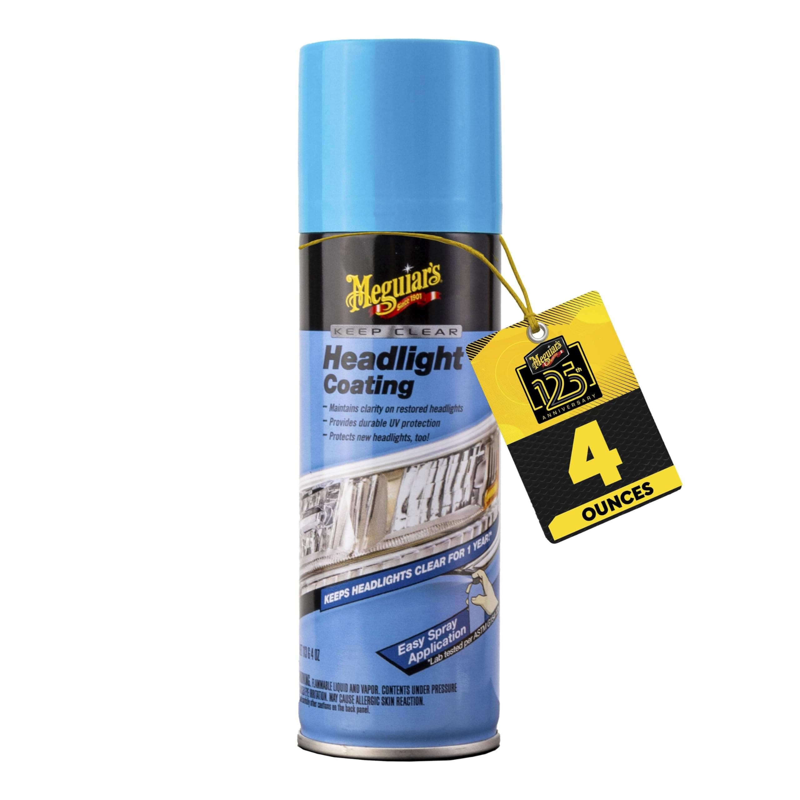 Keep Clear Headlight Coating - Durable, Long-Lasting Protection Prevents Oxidation and Prevents Yellowing for a Year - Easy Application - 4 Oz Aerosol