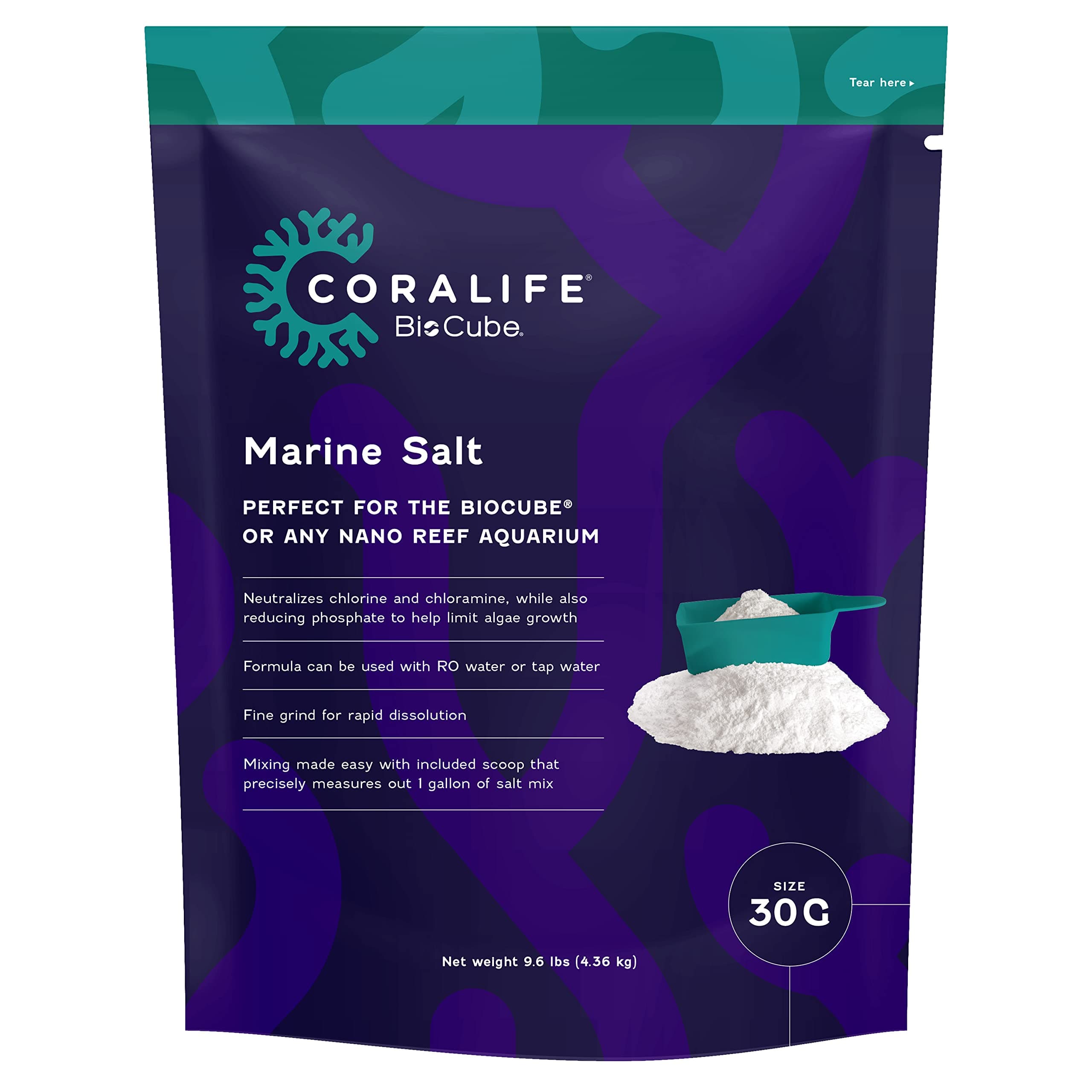 BioCube Aquarium Fish Tank Marine Salt, 30 Gallon