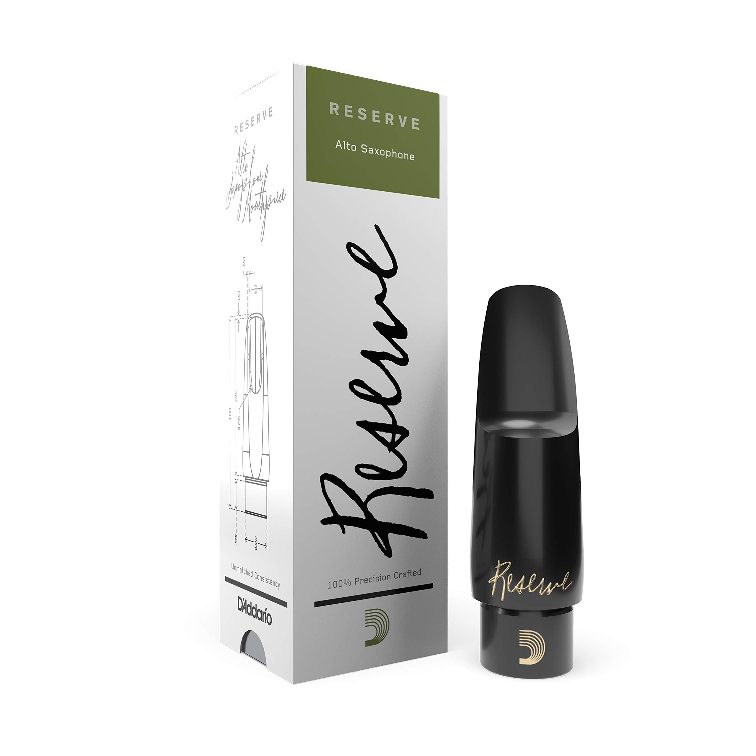 D’Addario Woodwinds Reserve Alto Saxophone Mouthpiece, D155