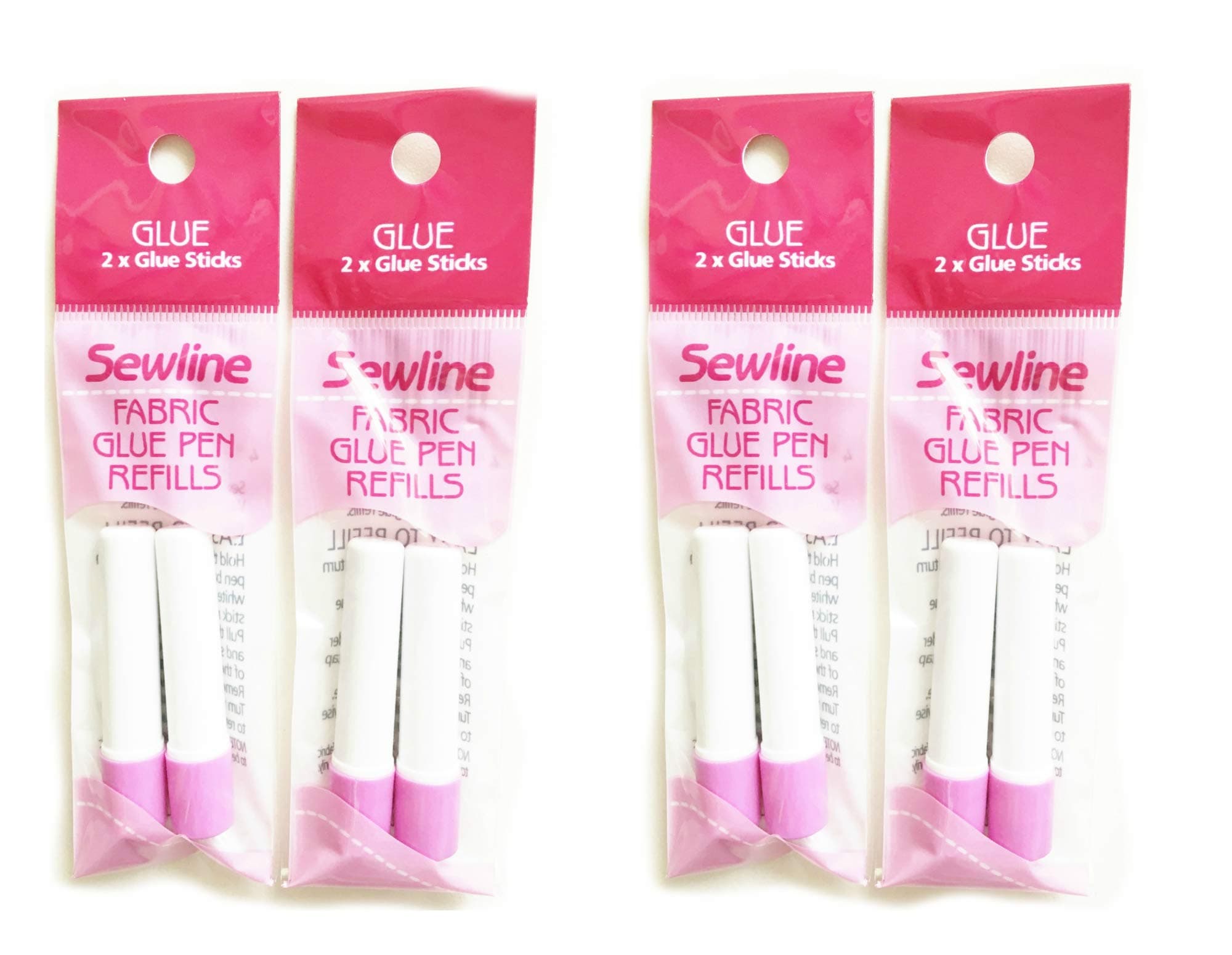 fabric glue, 4 x double refill pack, EPP, no pins, dries clear, sewing & paper piecing