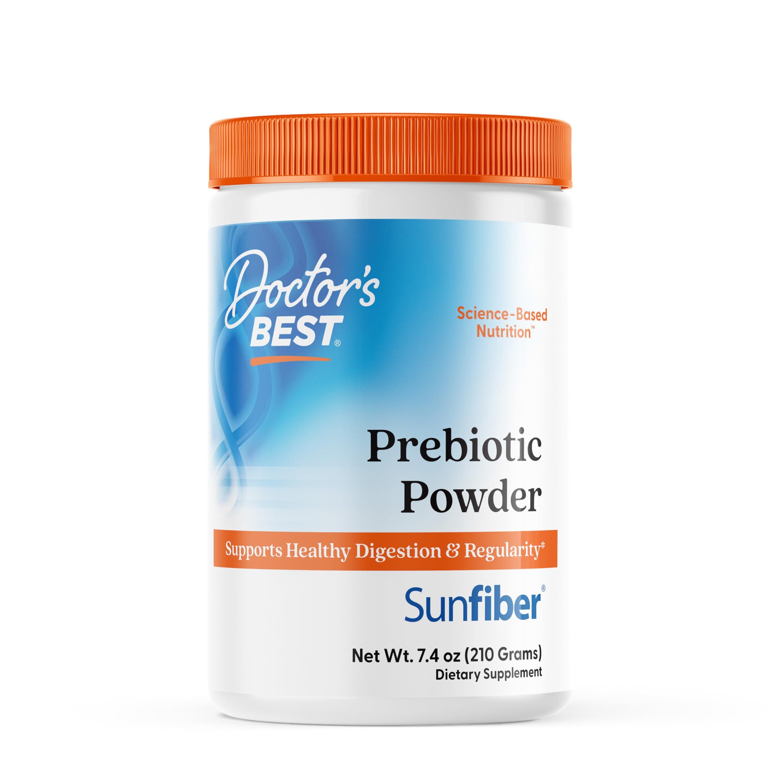 Prebiotic Powder Supplement with Sunfiber Guar Fiber - Digestive Health & Nutrition Support for Women & Men, Unflavored, Easy Dissolve, Gluten Free, Non GMO, Vegan - 7.4 oz