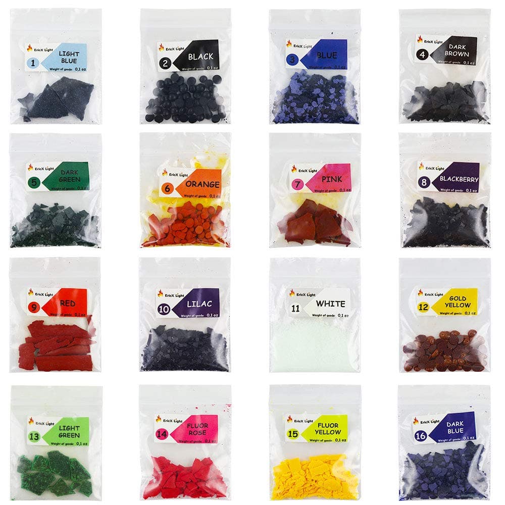 EricX Light Candle Color Dye,16 Color Wax Dye for Candle Making