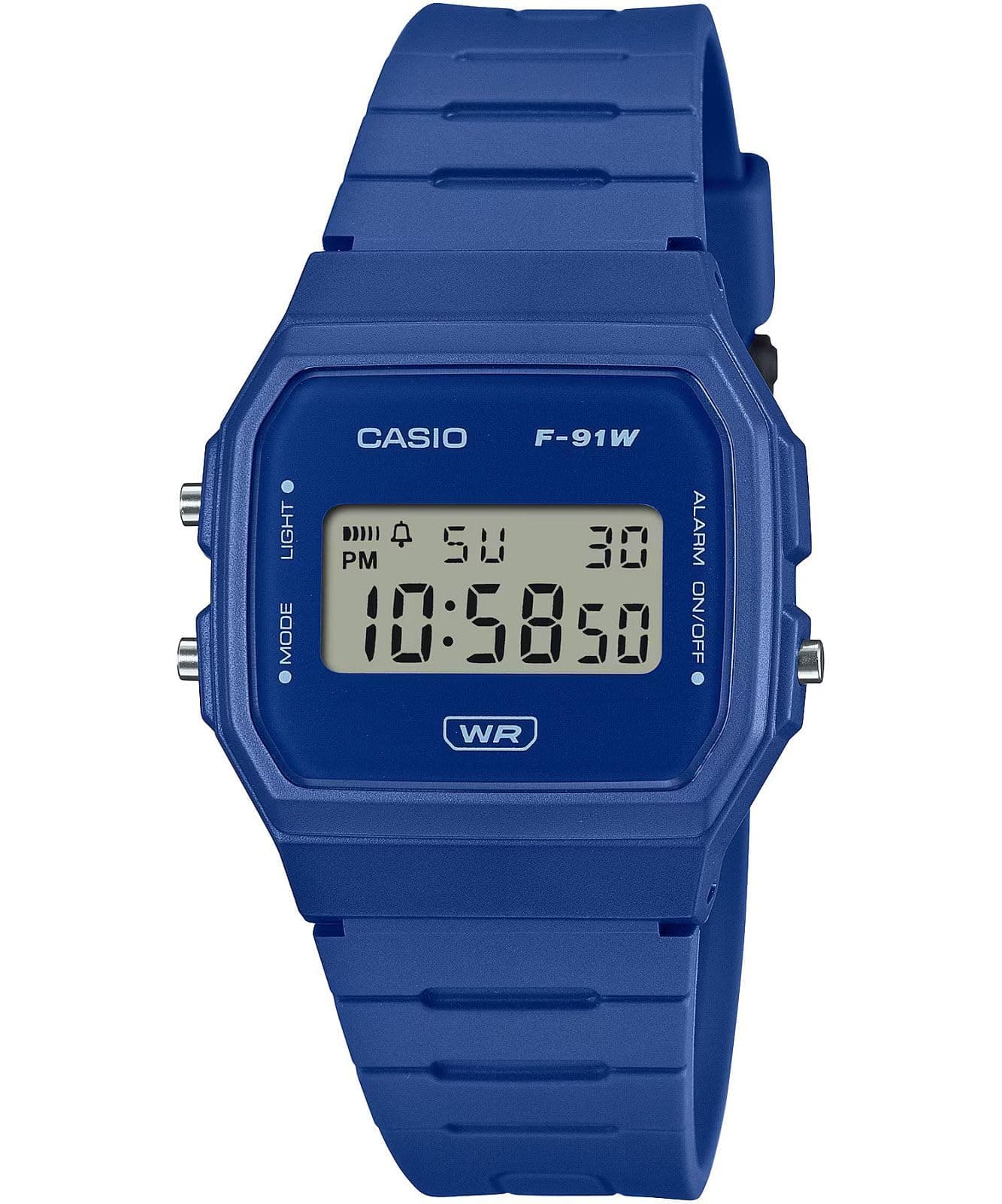 Unisex's Digital Quartz Watch with Plastic Strap F-91WB-2A1EF, Blue