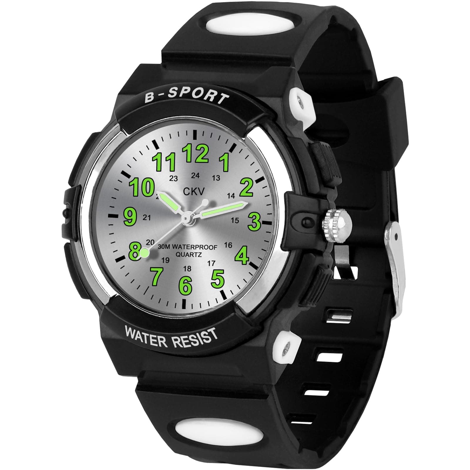 Kids Watch for Boys Girls Ages 5-12, Waterproof Time Teacher Easy to Read Analog Sport Outdoor Children Watches with Soft Band for Kids