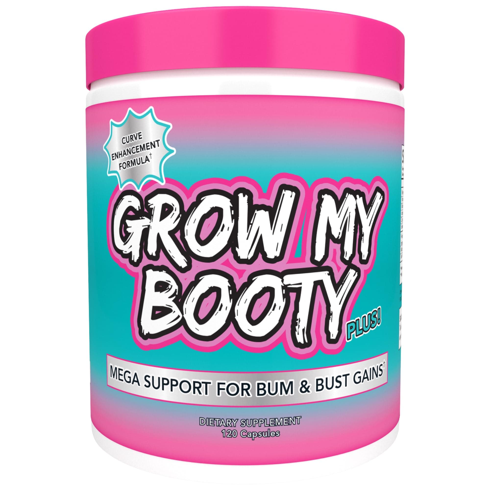 SPAZMATIC Grow My Booty Plus Butt Enhancement Booty Pills - Mega Booty and Bust Fast Growth Formula Glute Booster
