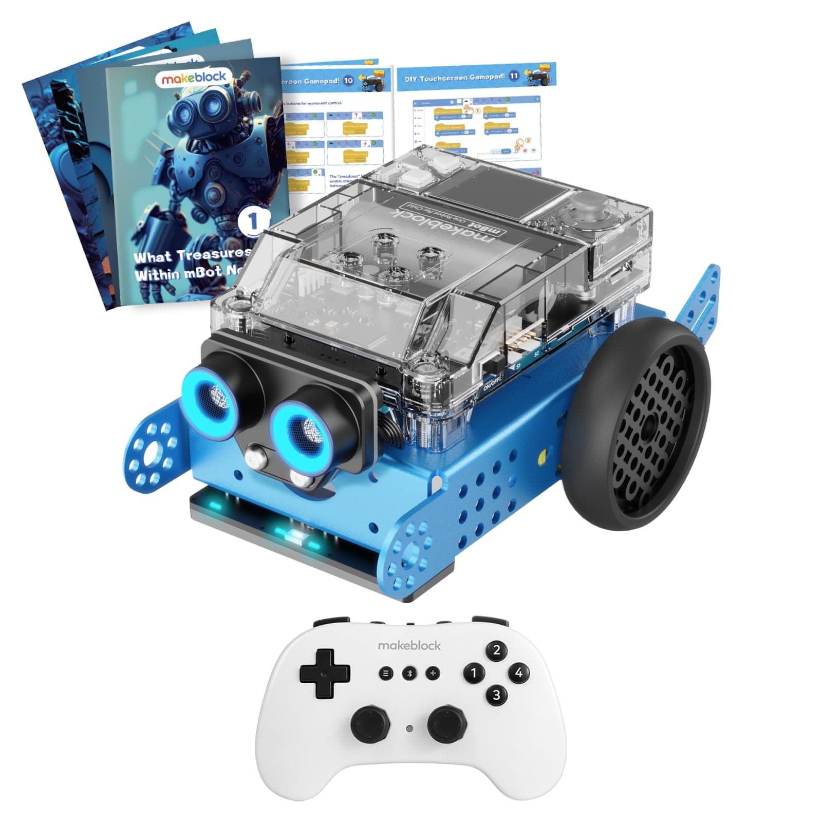 Makeblock mBot2 Educational Coding Robot with Bluetooth Wireless Remote Controller, Scrath and Python Programming in Classroom, AI and Technology Learning for Kids