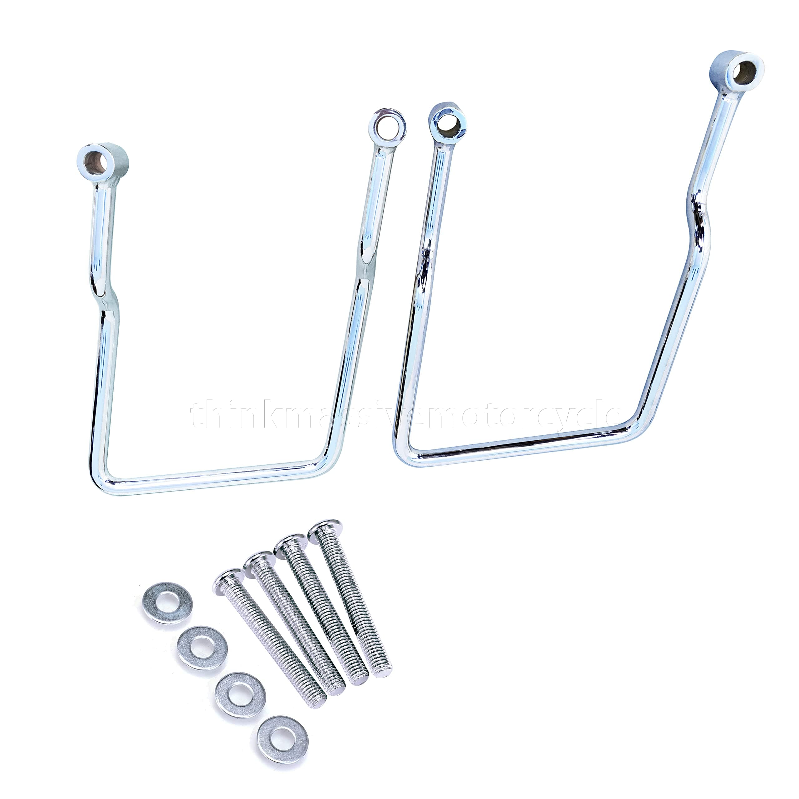 Cavalry Saddlebag Supports for 02+ Honda VTX1300/VTX1800 C&F - Modern Chrome Silver