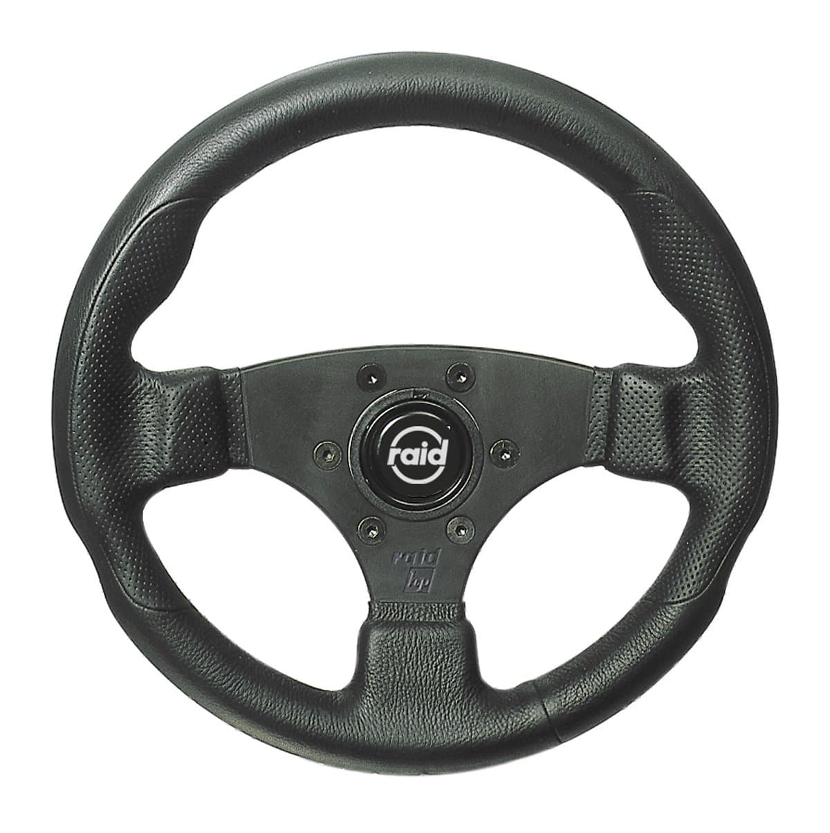 Raid 44320 13 hp Sport Sports Steering Wheel 320 mm Black with Black Spokes and Perforated Grip Area with ABE TÜV-Approved