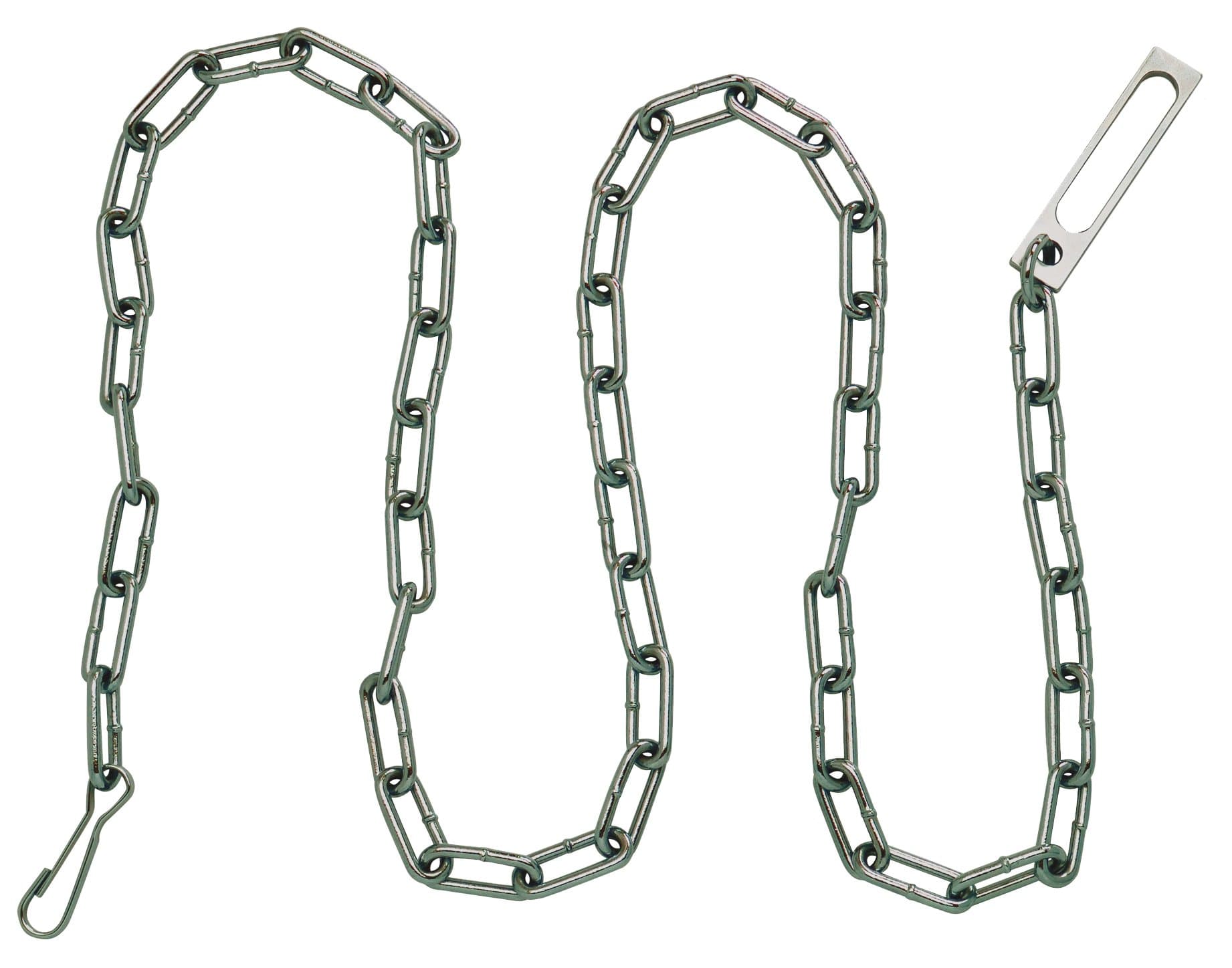 Security Plated Chain with Oversize Pass-Through Link and Heavy Duty Snap at Either End (60-Inch)