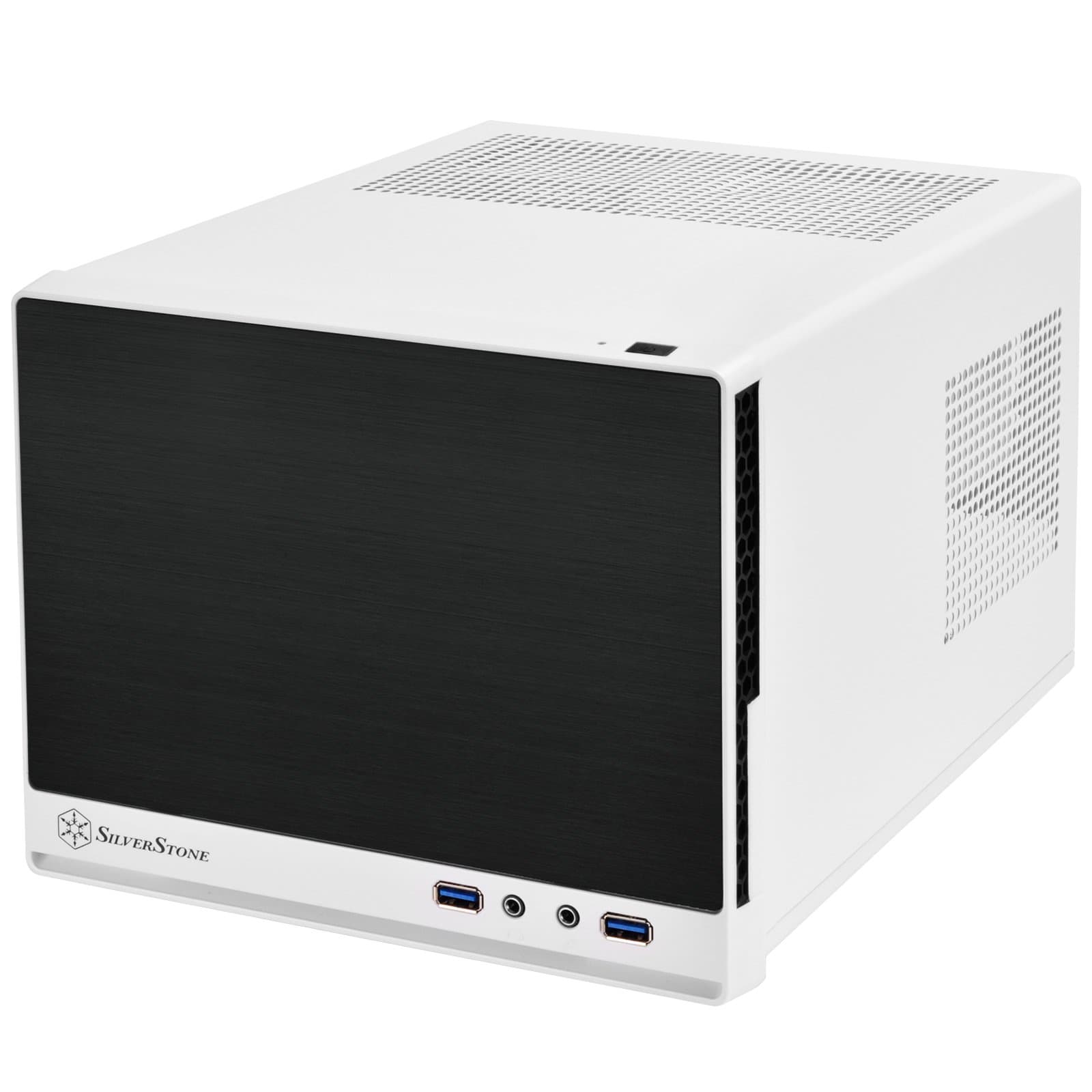 Technology Ultra Compact Mini-ITX Computer Case with Solid Front Panel White & Black (SST-SG13WB-Q-USA)