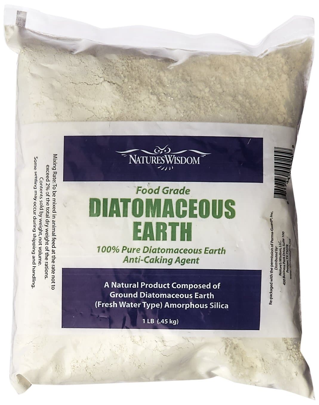 Natures Wisdom NW020 Food Grade Diatomaceous Earth 1-Pound