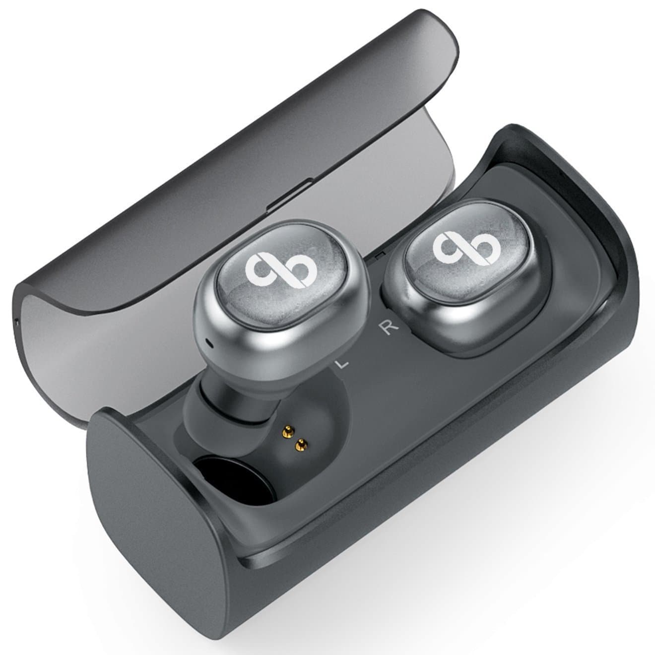 CrossBeats Soul TWS Mini True Wireless Bluetooth Earphones in-Ear Earbuds with Mic and Charging Case/Premium HD Sound, Sports Secure Fit - One Click Pair SweatProof IPX-4 Rated