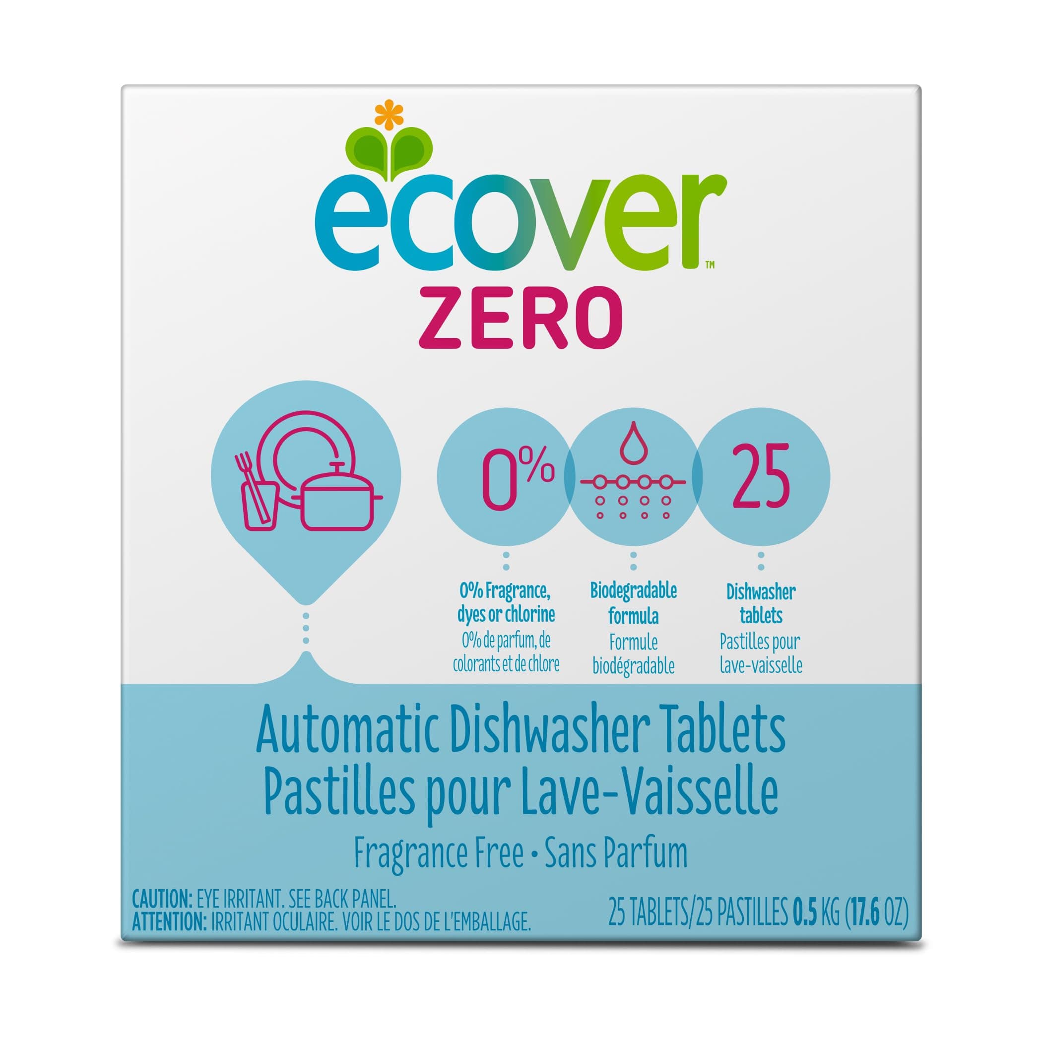 Automatic Dishwasher Soap Tablets, Zero (Fragrance-Free), 25 Count