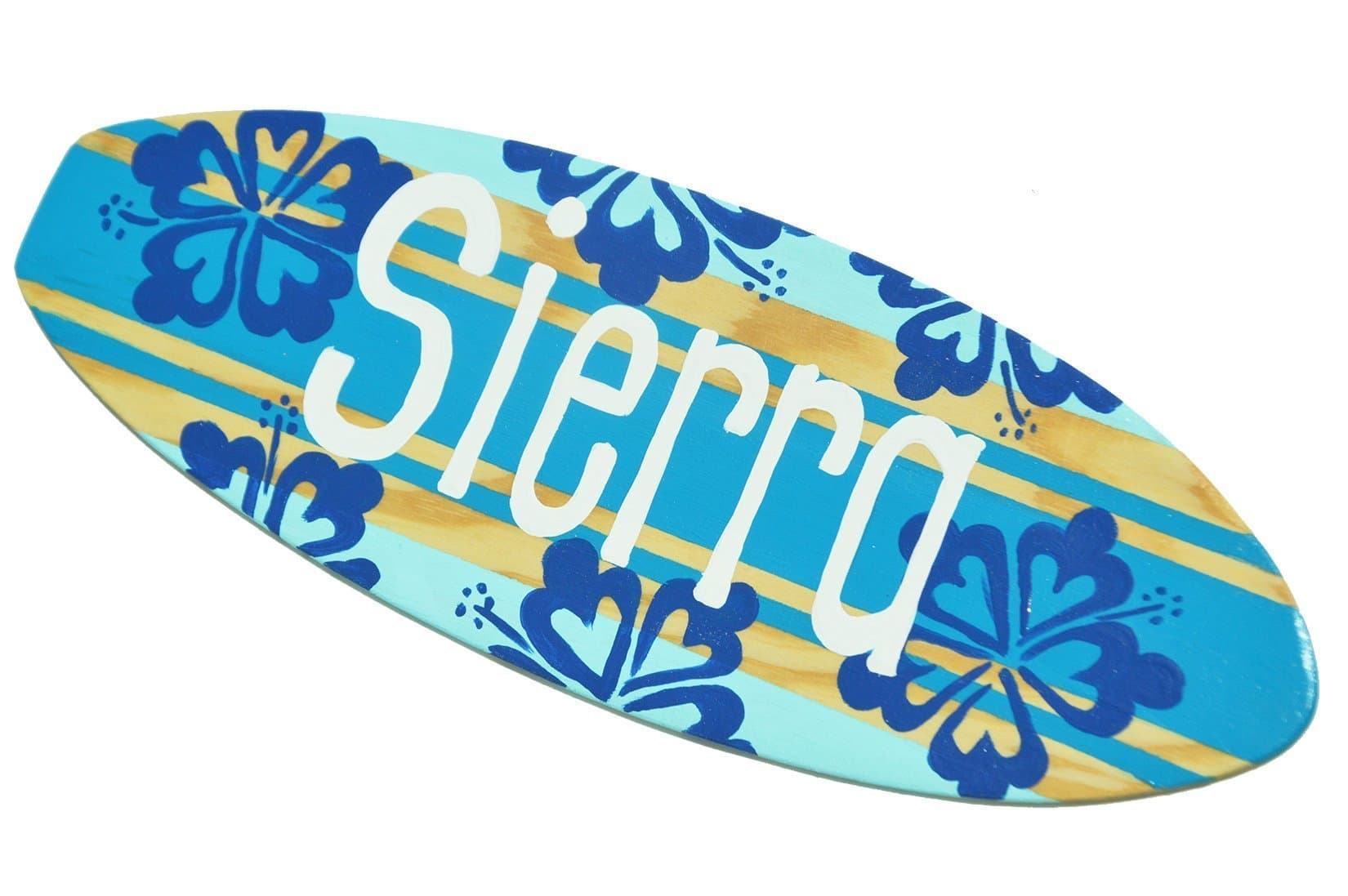 Beach Themed Art - Personalized Surf Decor - 18 inch Surfboard Wall Hanging