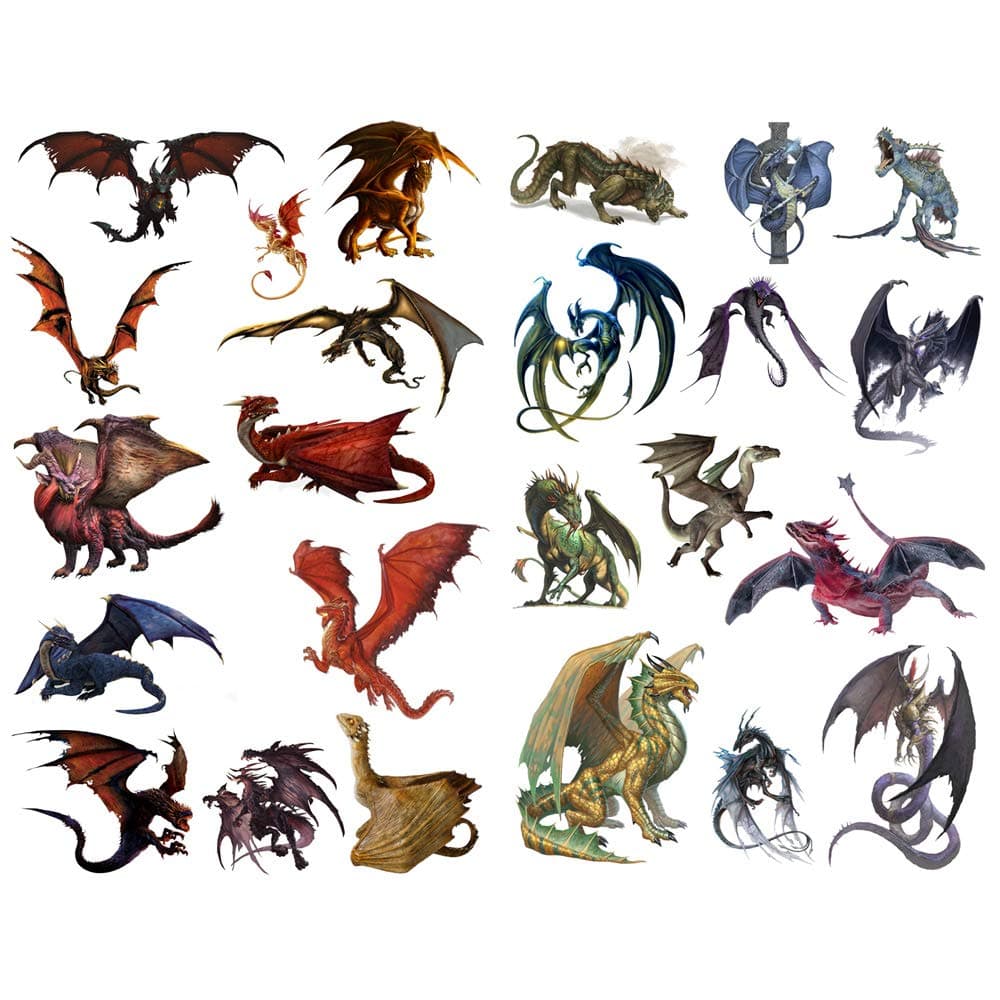 Seasonstorm Magic Dragon Precut Cute Aesthetic Diary Travel Paper Junk Journal Stickers Scrapbooking Stationery Sticker Flakes Art Supplies (PK357)