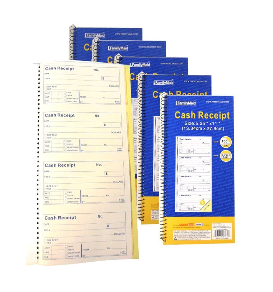 600 Sets Per Order - Cash Money Rent Receipt Invoice Record Guest Check Book 2-Part Carbonless