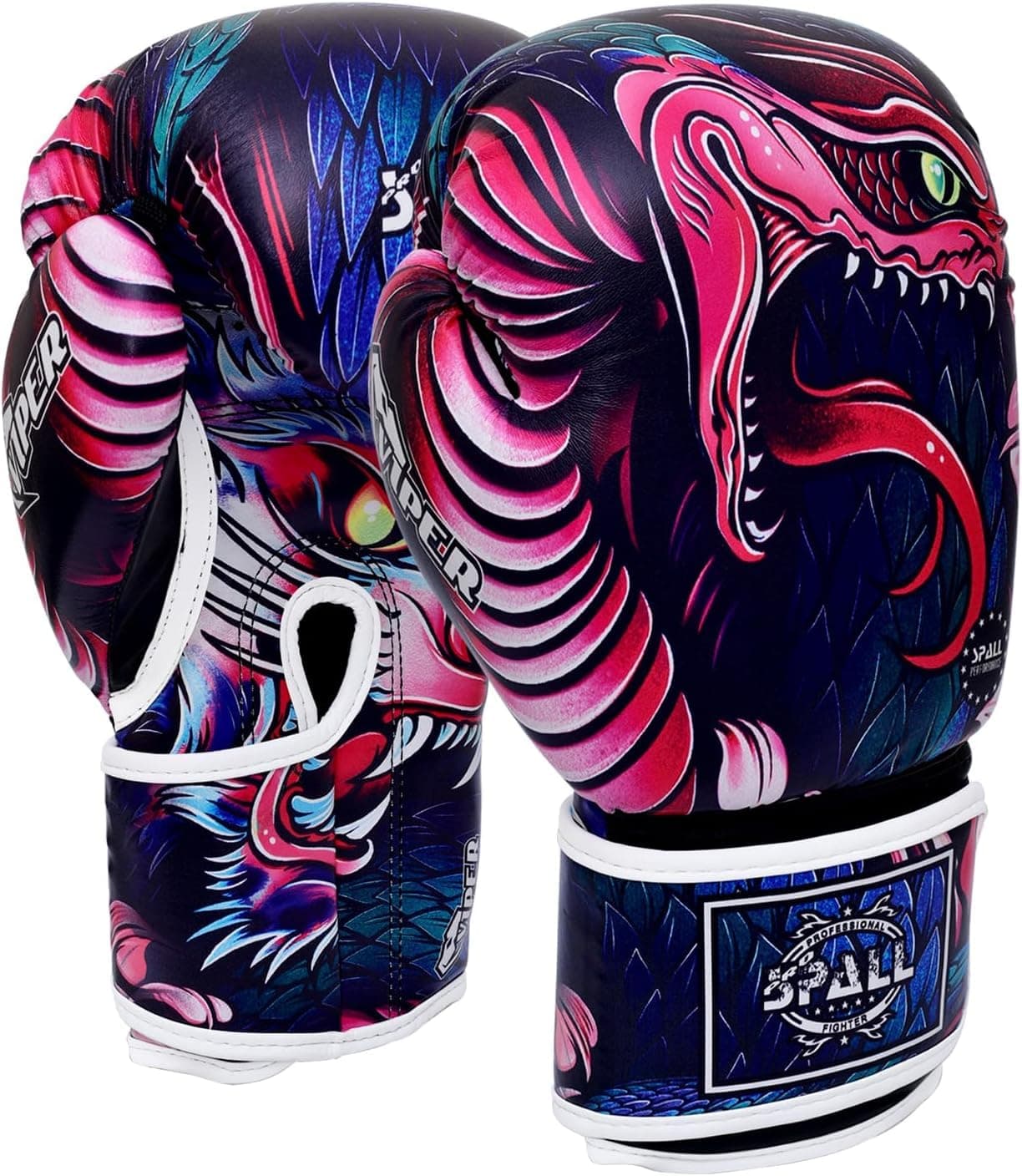 SPALL Boxing Gloves 8oz to 14oz Multi for Hand Protection Fighting Muay Thai MMA Martial Arts Fitness Workout Kick Boxing Sparring Training for men and women (Multi, 8 oz)